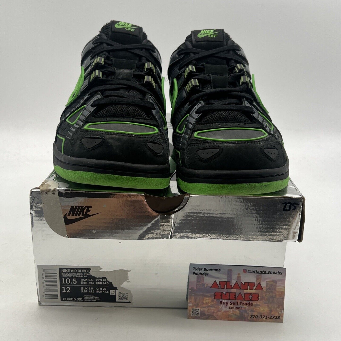 Size 10.5 - Nike Air Rubber Dunk x Off-White Low Green Strike (CU6015-001)