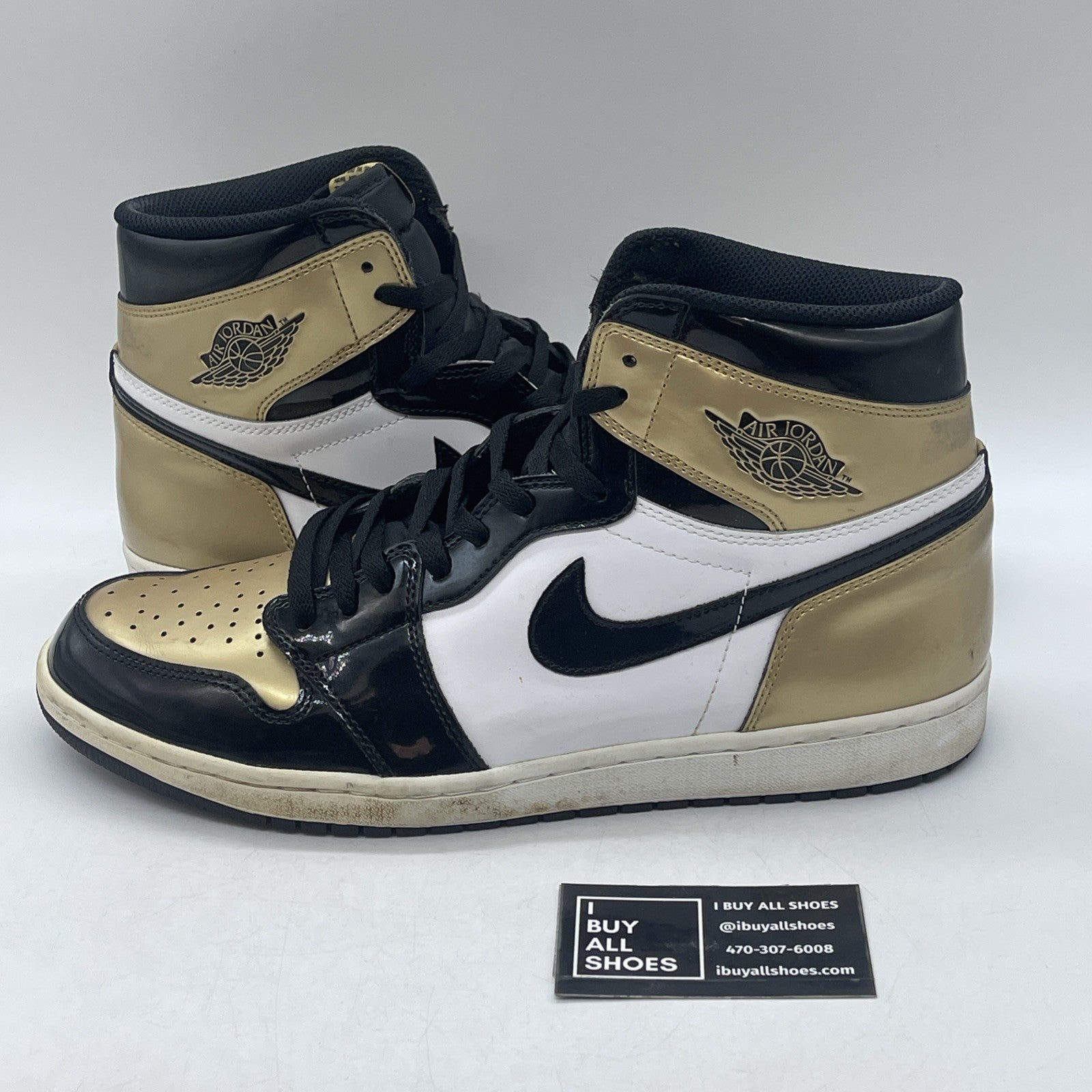 Size 13 - Air Jordan 1 Retro OG NRG High Gold Toe (861428-007)