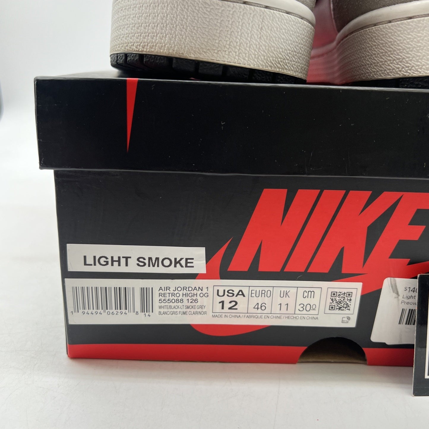 Size 12 - Air Jordan 1 Retro High OG Smoke Gray 2020 (555088-126)