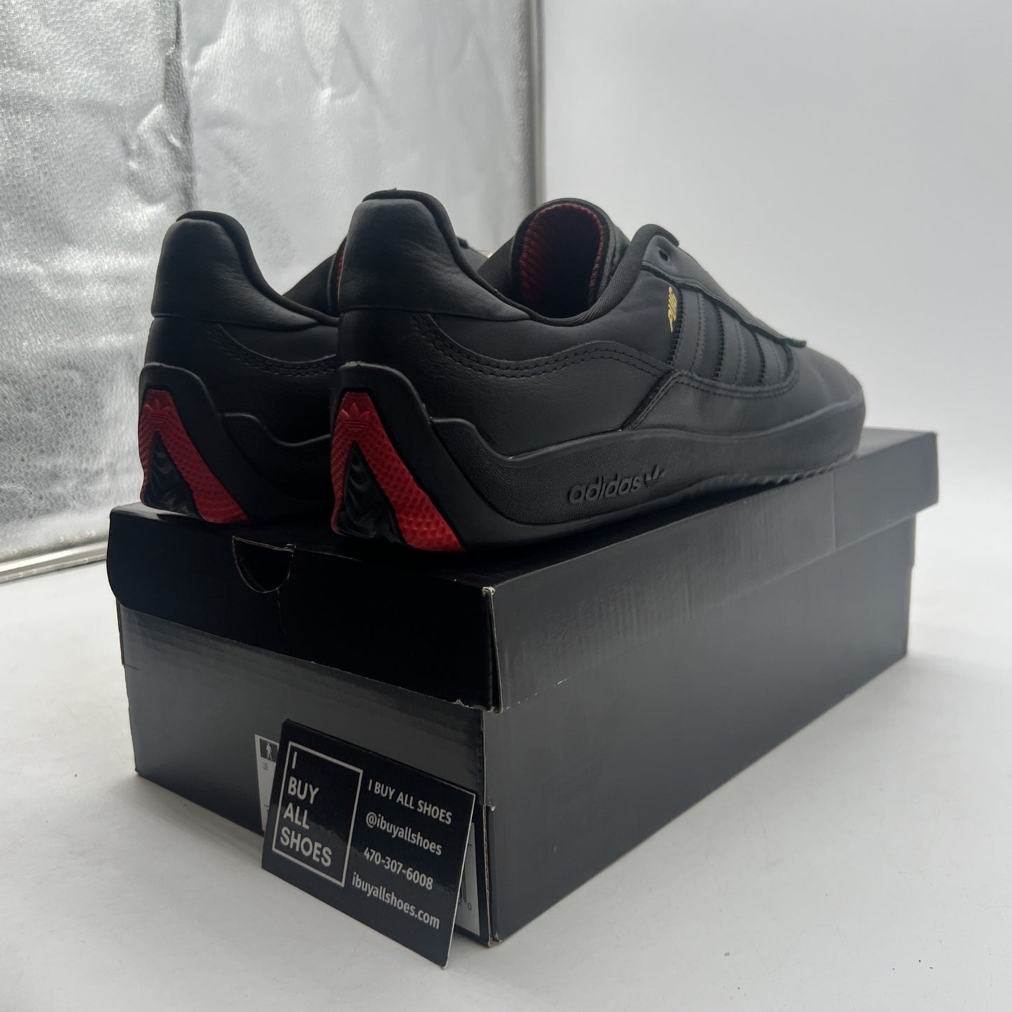 Size 10 - adidas Puig Black Scarlet (GY3656)