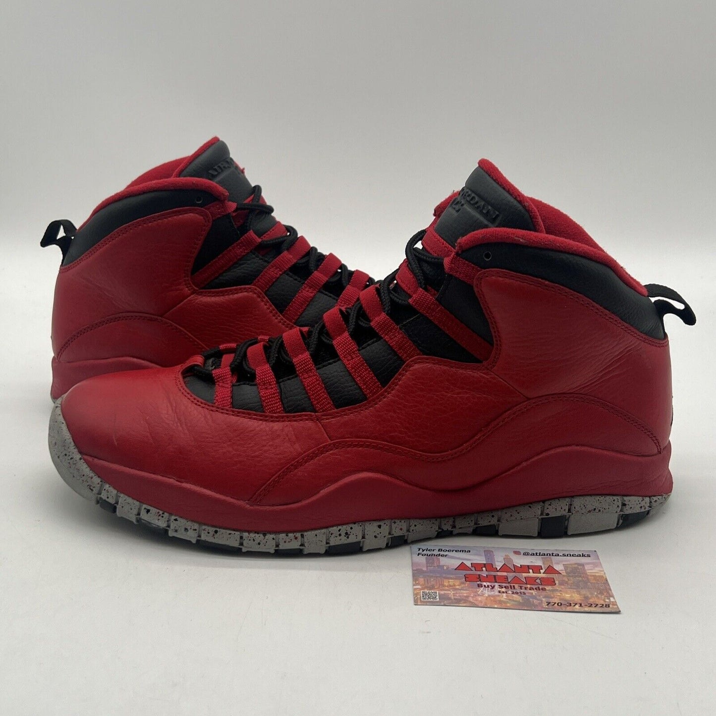 Size 13 - Air Jordan 10 Retro Bulls Over Broadway Black Red Grey (705178-601)