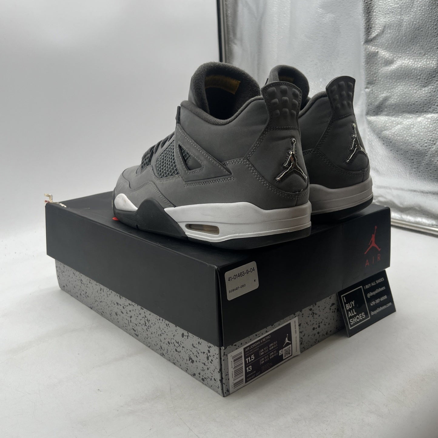 Size 11.5 - Air Jordan 4 Retro Low Cool Grey (308497-007)
