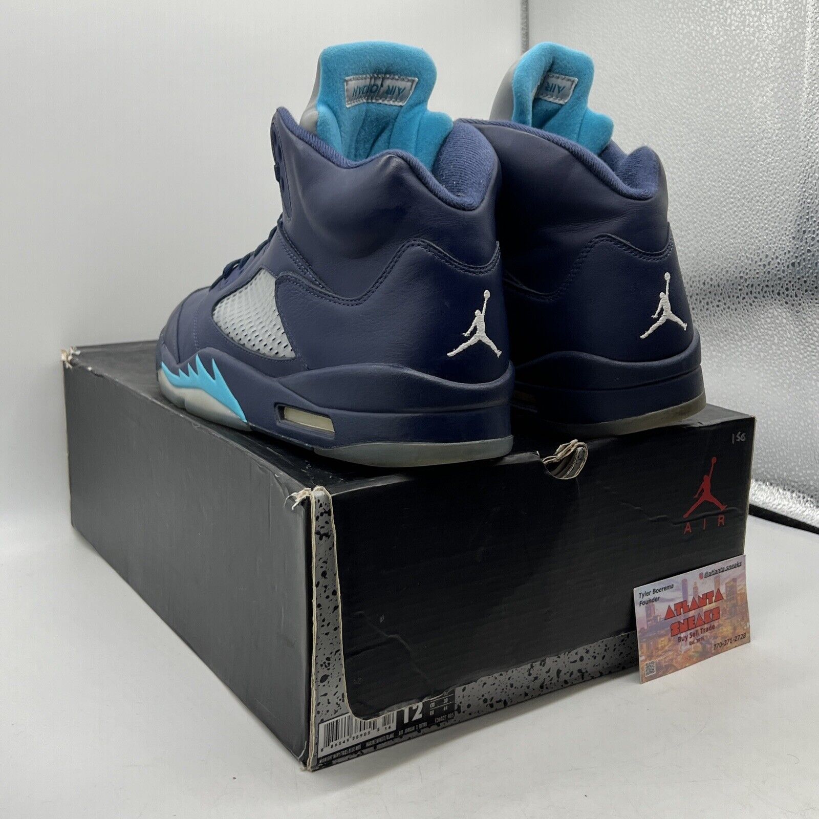 Size 12 - Air Jordan 5 Retro Pre-Grape Navy Blue Leather (136027-405)