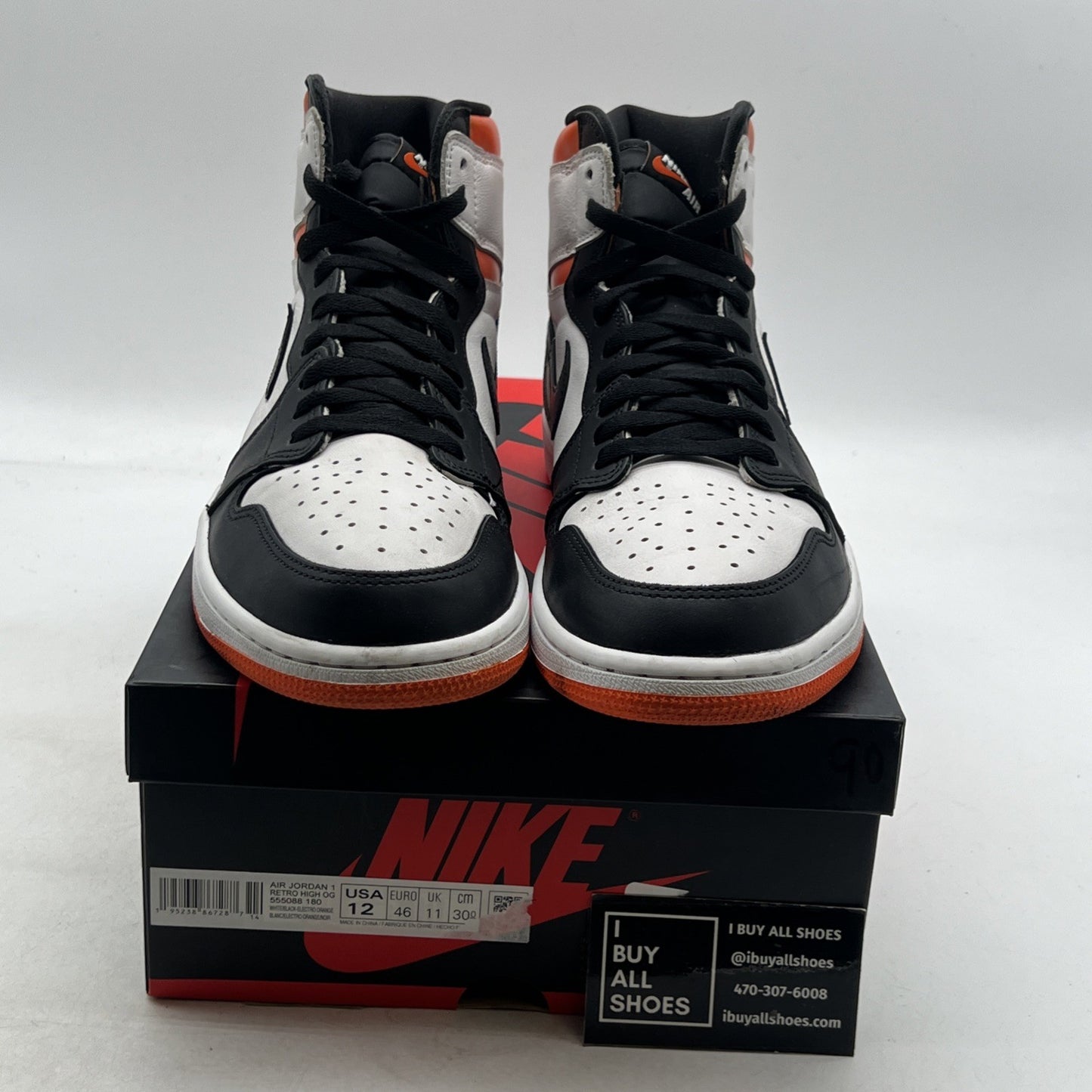 Size 12 - Air Jordan 1 Retro High Electro Orange (555088-180)