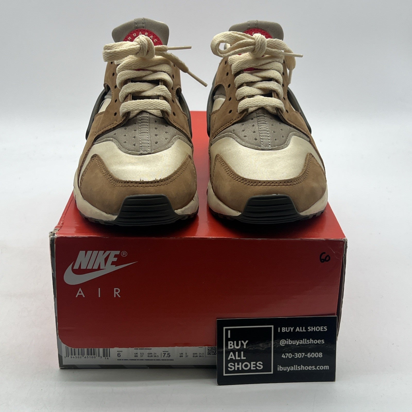 Size 6 - Nike Stussy x Air Huarache LE 2021 Desert Oak (DD1381-200)