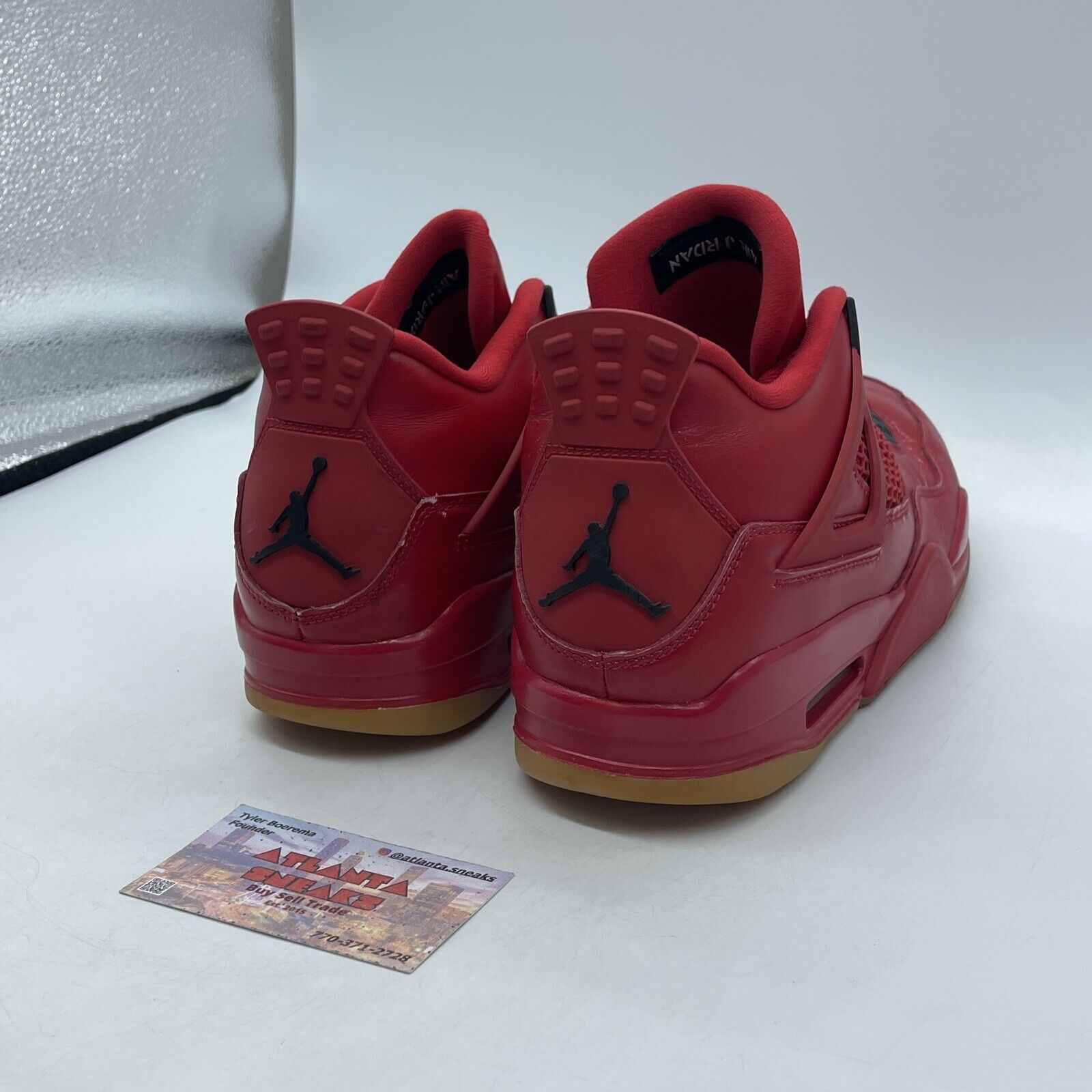 Size 10W - Air Jordan 4 Retro NRG Singles Day Red Black Leather (AV3914-600)