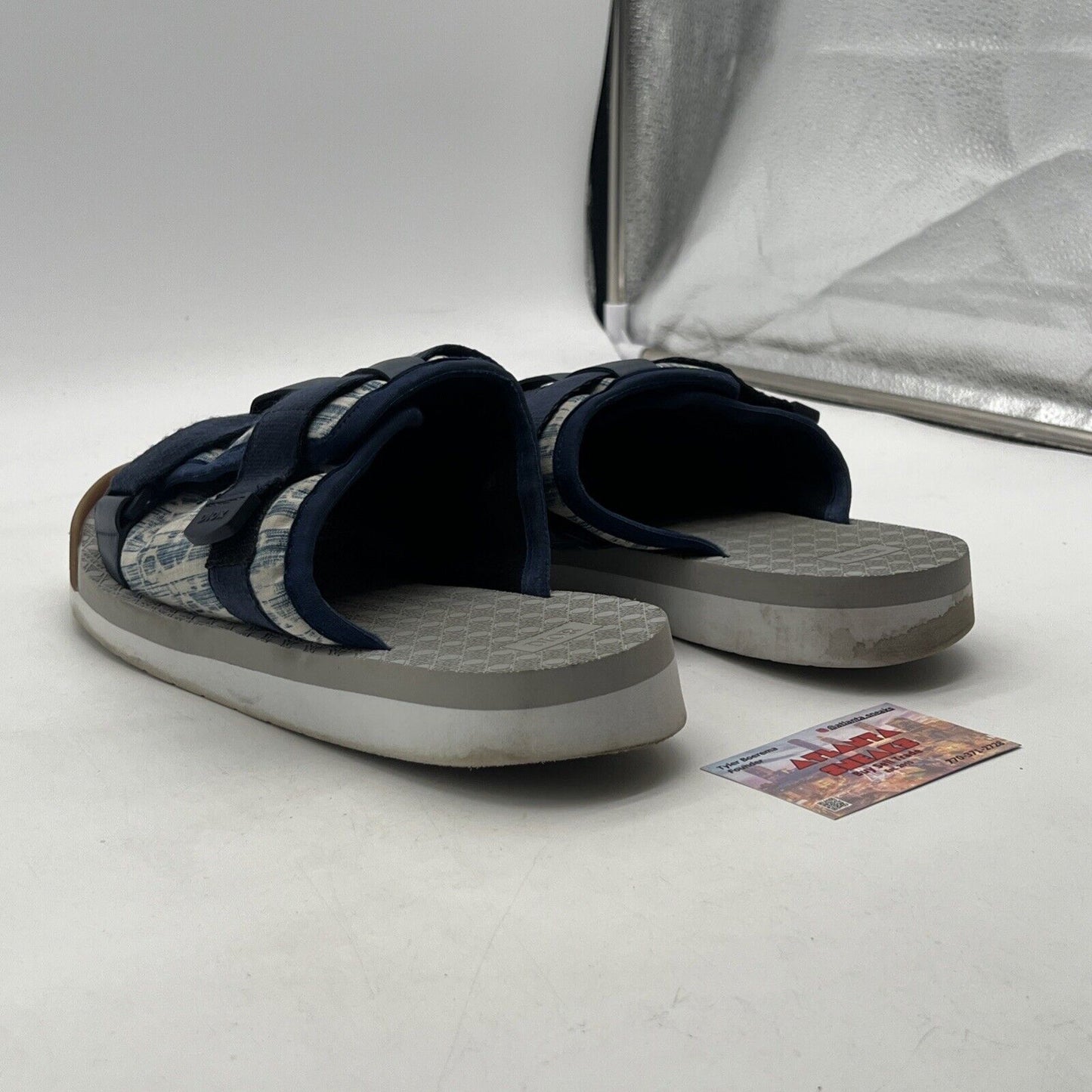 Size 11 - Dior Men Alpha Sandal Beige Blue Oblique Jacquard Logo Slide