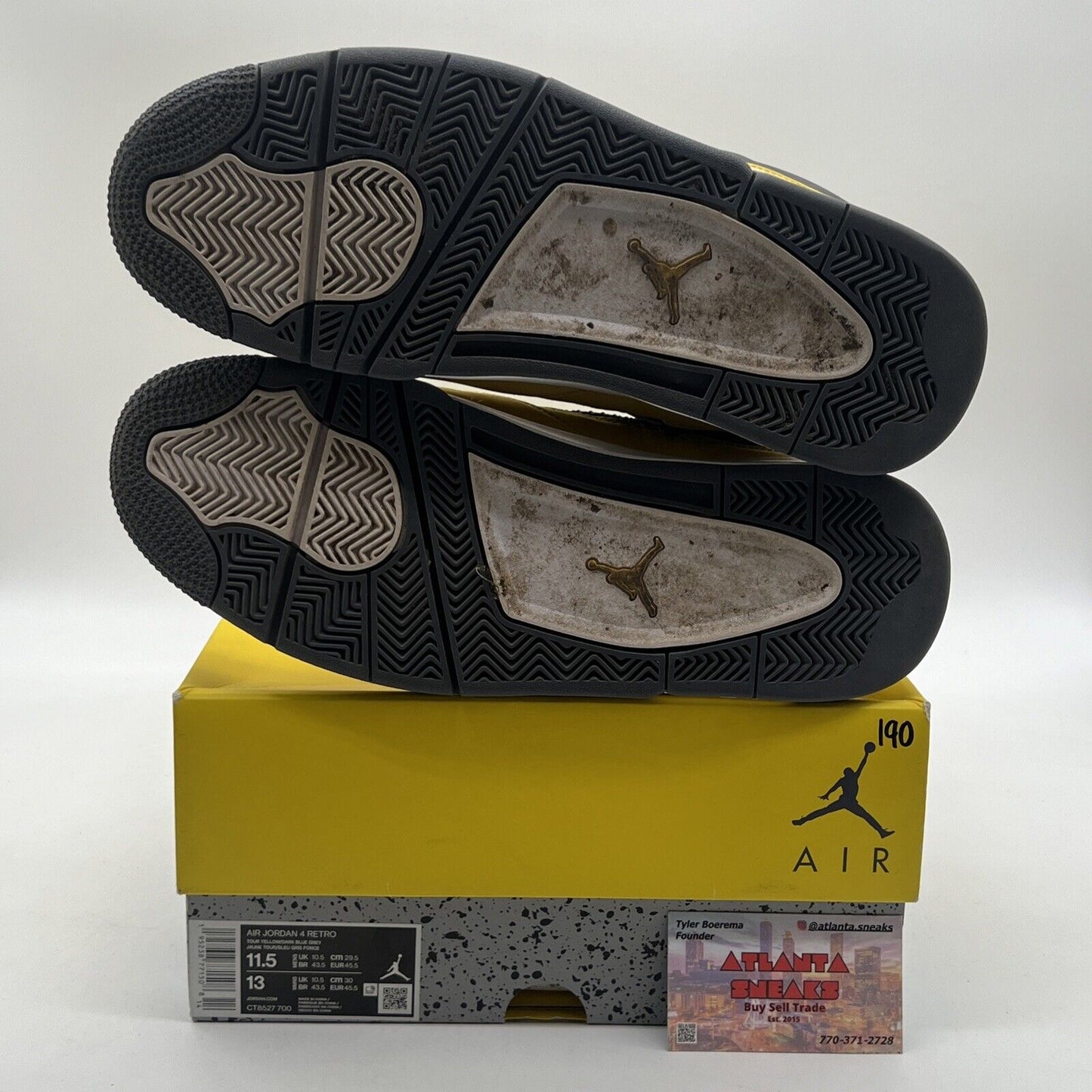 Size 11.5 - Jordan 4 Retro Mid Lightning White Grey Suede (CT8527-700)