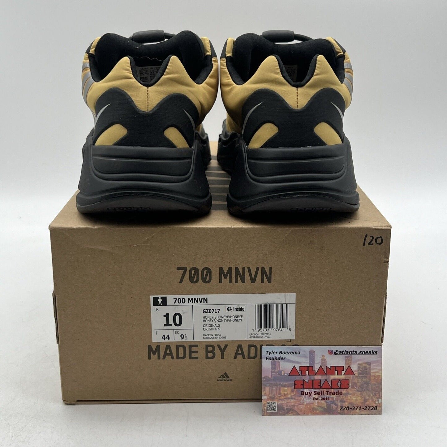 Size 10 - adidas Yeezy Boost 700 MNVN Honey Flux Black (GZ0717)