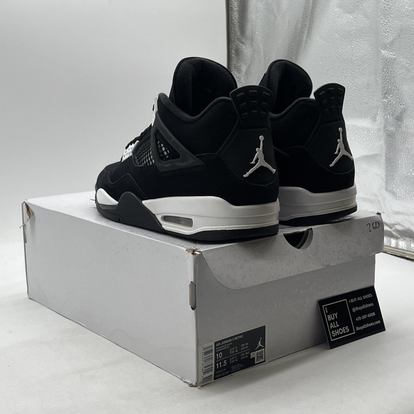 Size 10 - Air Jordan 4 Retro White Thunder (FQ8138-001)