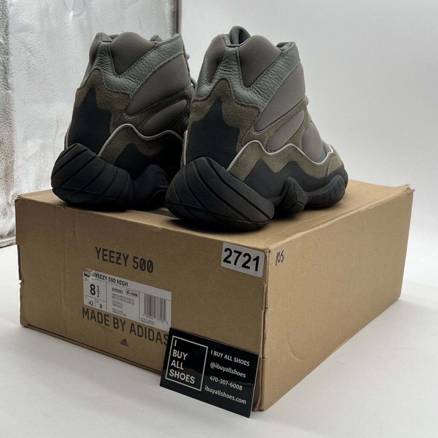 Size 8.5 - Adidas Yeezy 500 High Mist (GY0393)