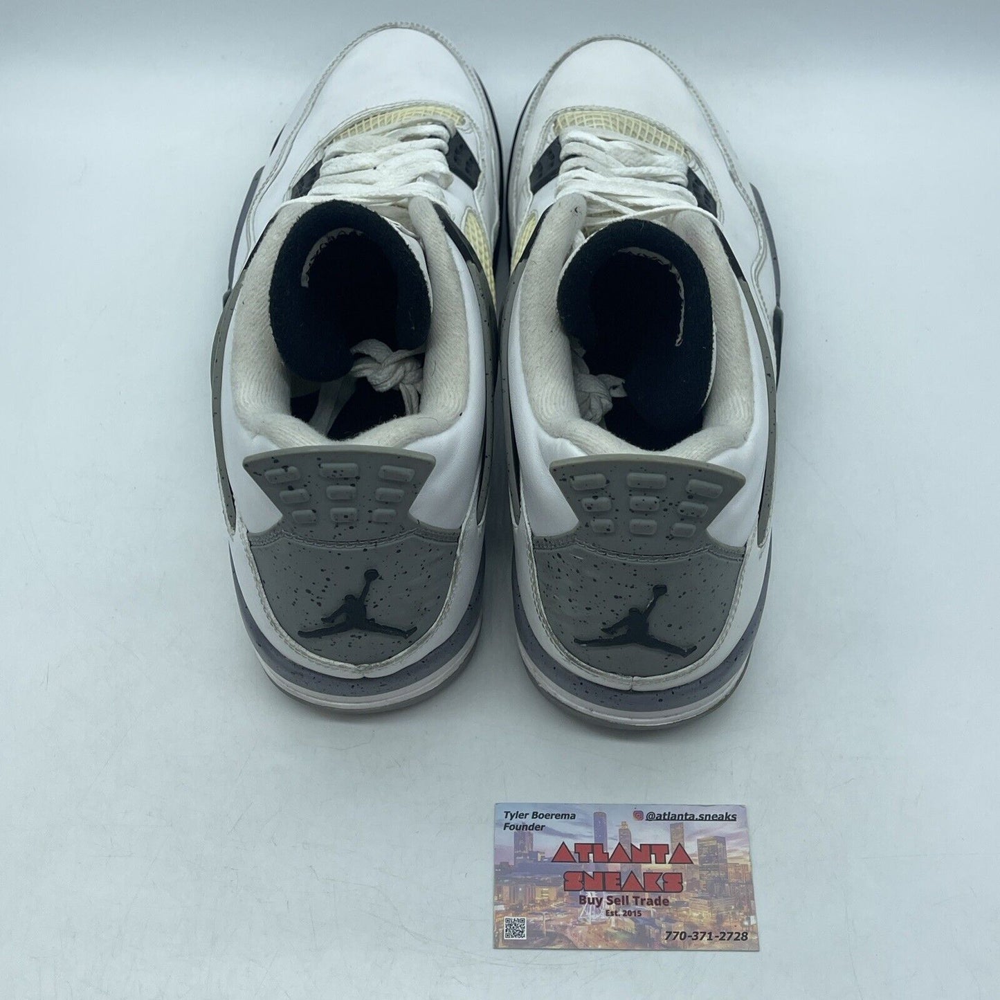 Size 14 - Jordan 4 Retro Cement 2012 Red White Gray Black (308497-103)
