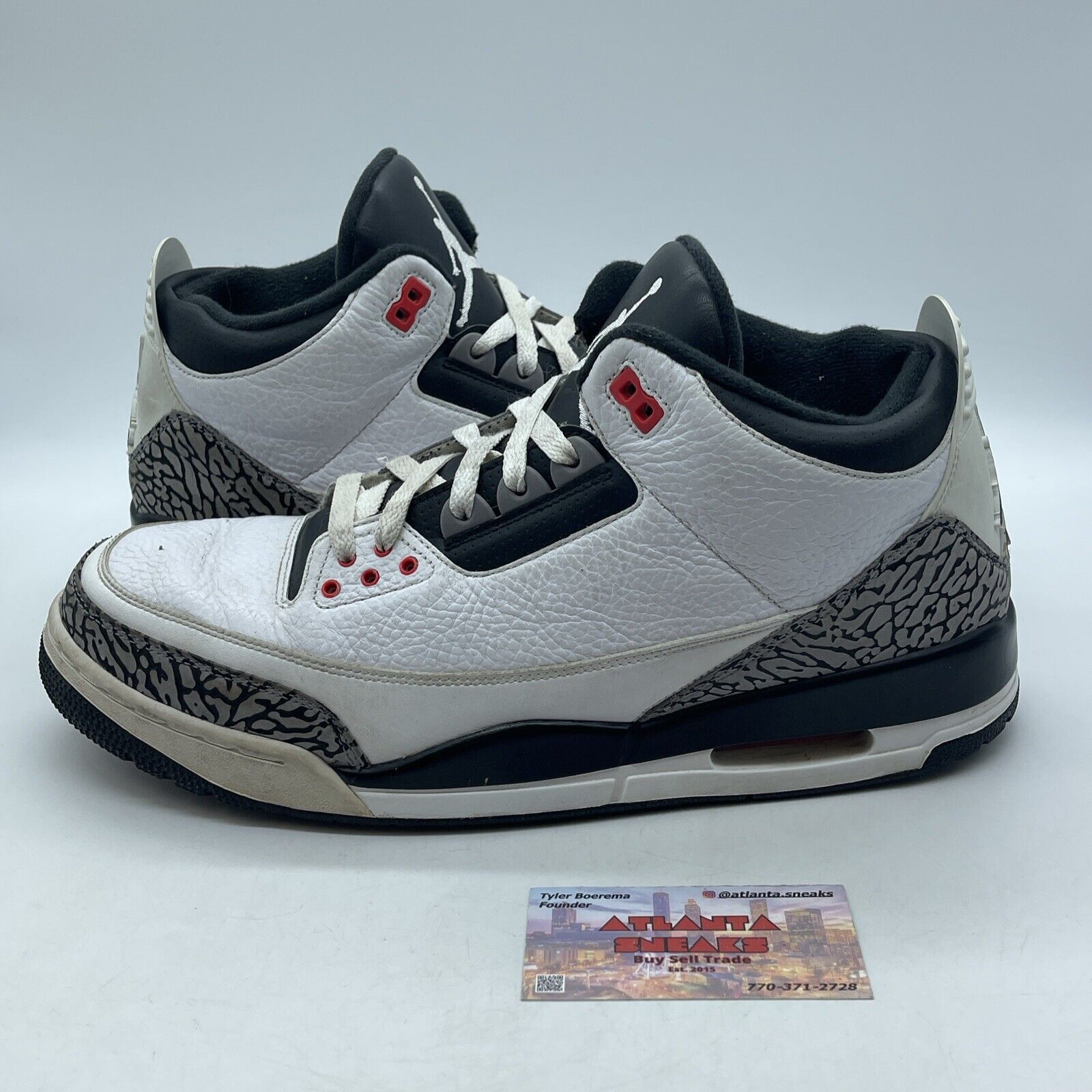 Size 13 - Air Jordan 3 Retro Infrared 23 Black Red White Grey (136064-123)