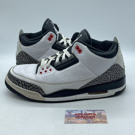 Size 13 - Air Jordan 3 Retro Infrared 23 Black Red White Grey (136064-123)