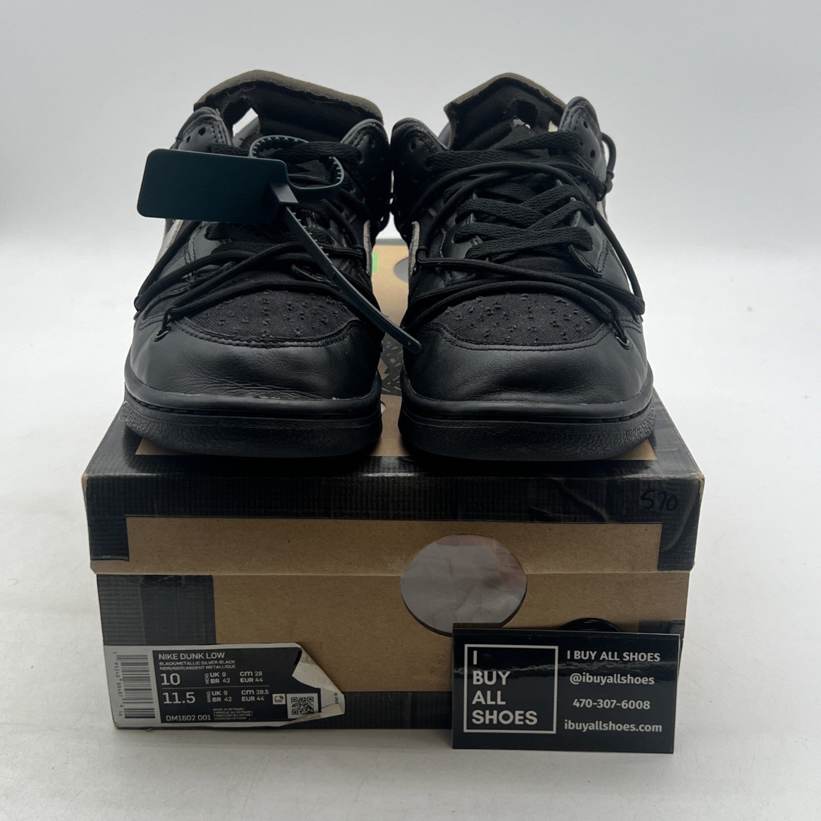 Size 10 - Off-White x Nike Dunk Low Lot 50 of 50 (DM1602-001)