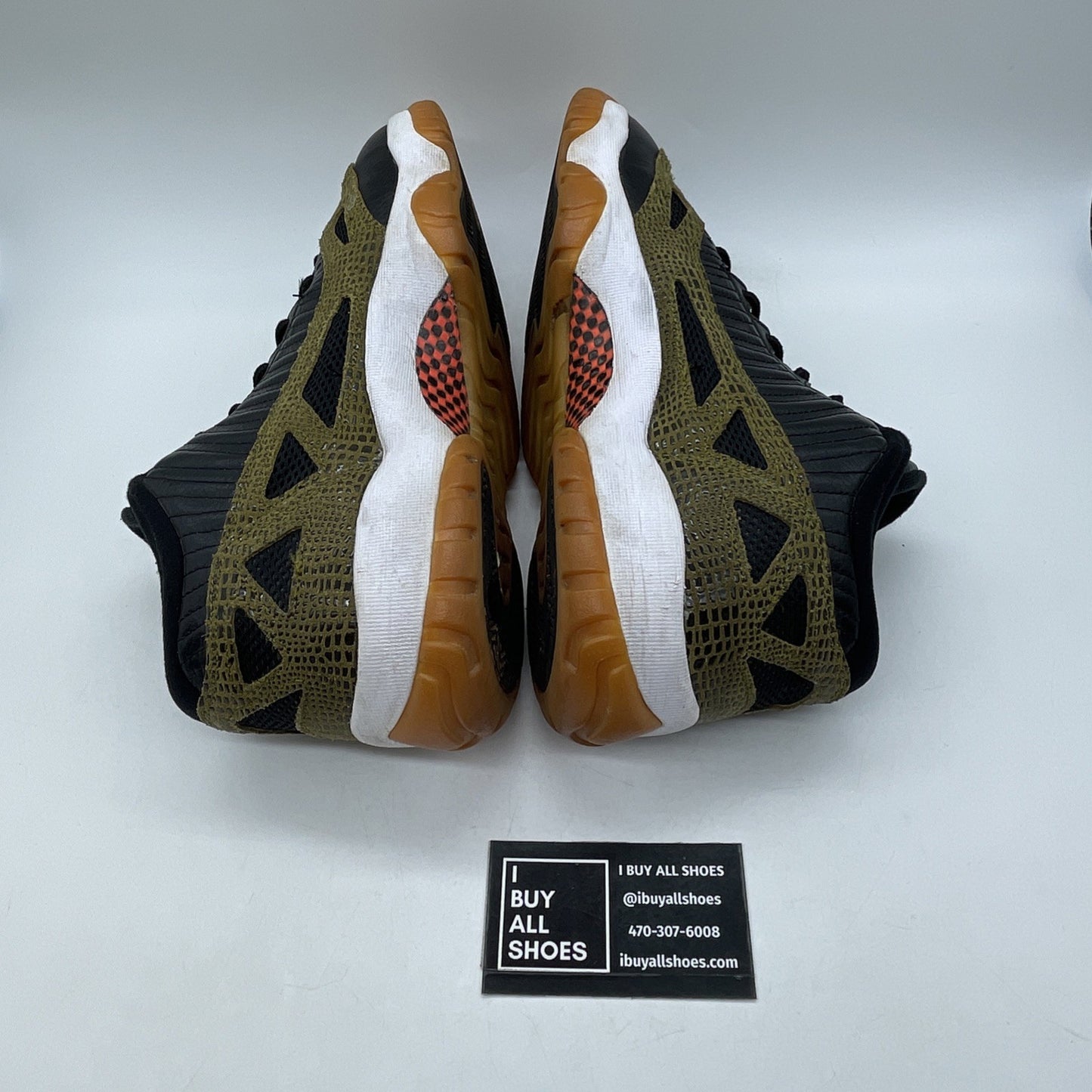 Size 11 - Air Jordan 11 IE Low Croc Green Black Suede Leather (306008-013)