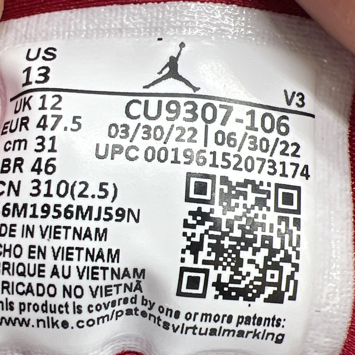 Size 13 - Air Jordan 7 Cardinal 2022 (CU9307-106)