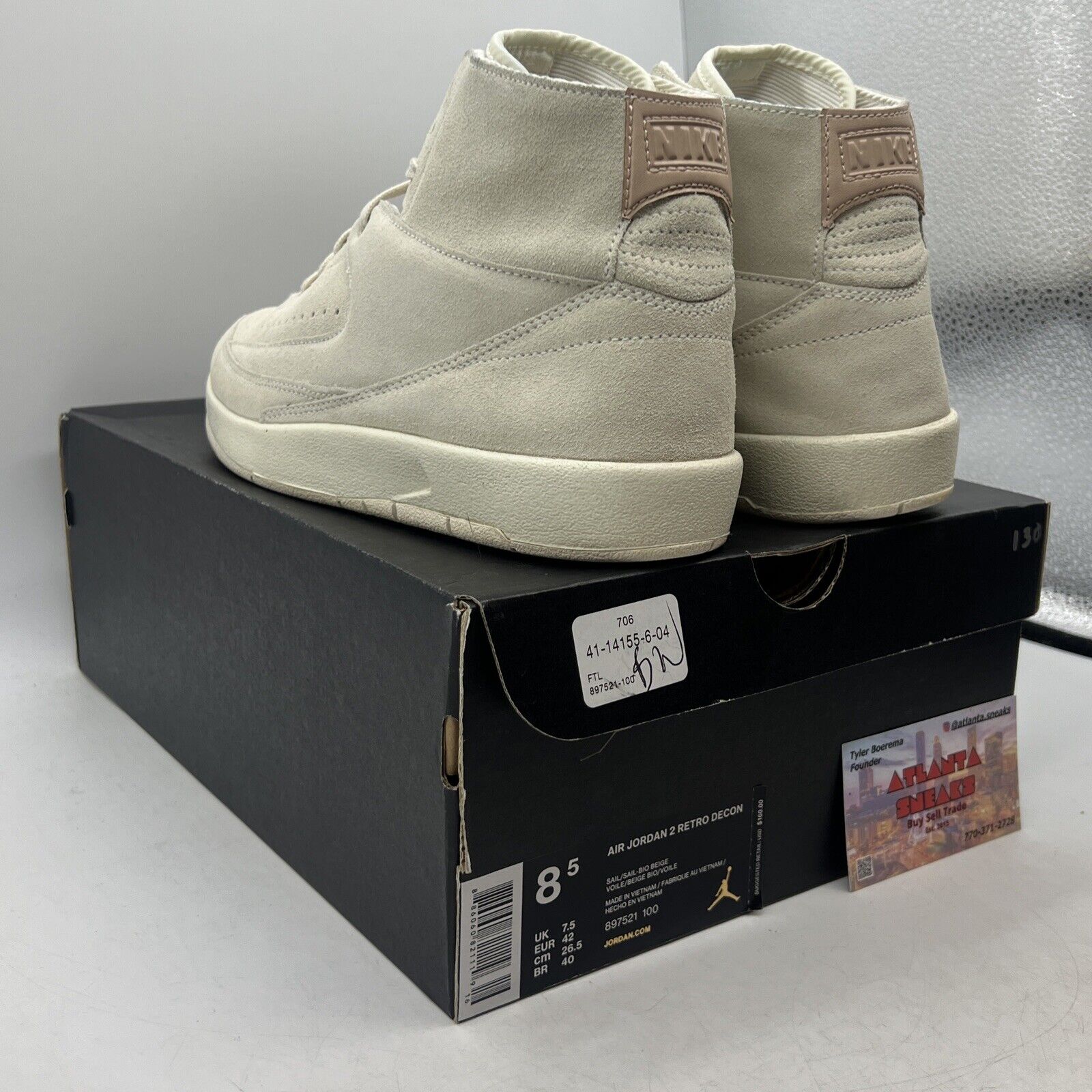 Size 8.5 - Air Jordan 2 Retro Deconstructed Sail (897521-100)