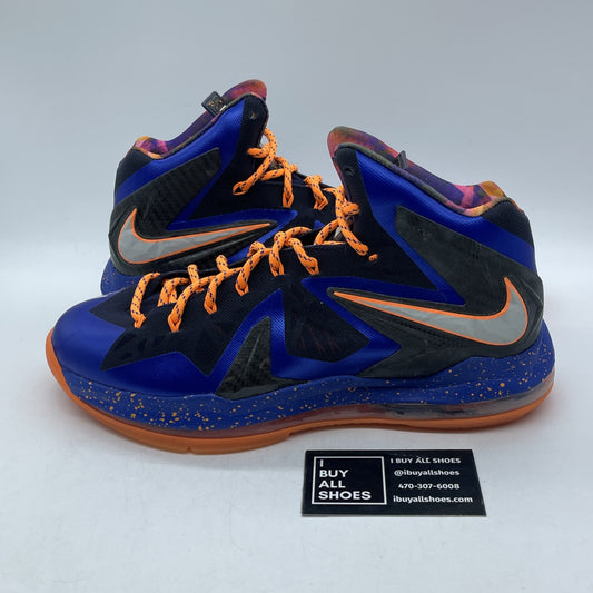 Size 9.5 - Nike LeBron 10 P.S Elite Superhero Black Blue (579827-400)