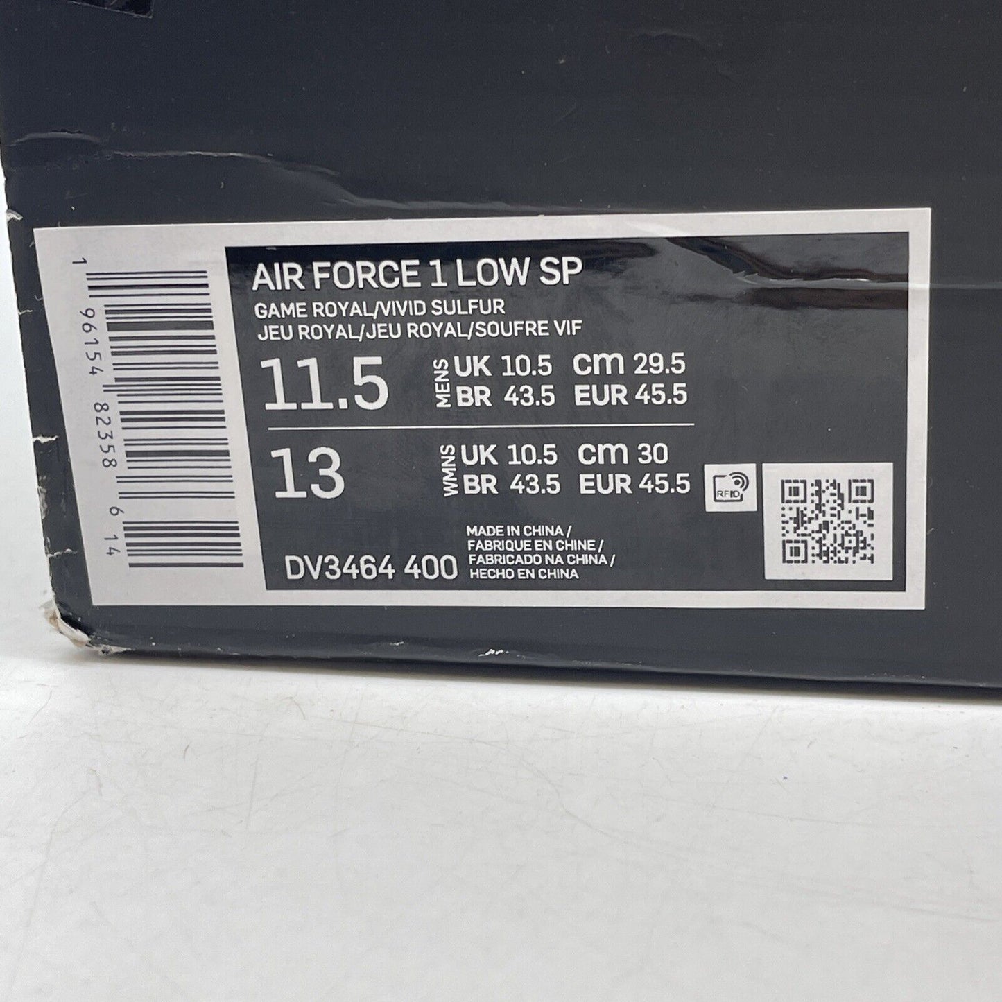 Size 11.5 - Nike AMBUSH x Air Force 1 Low Game Royal Blue Leather (DV3464-400)