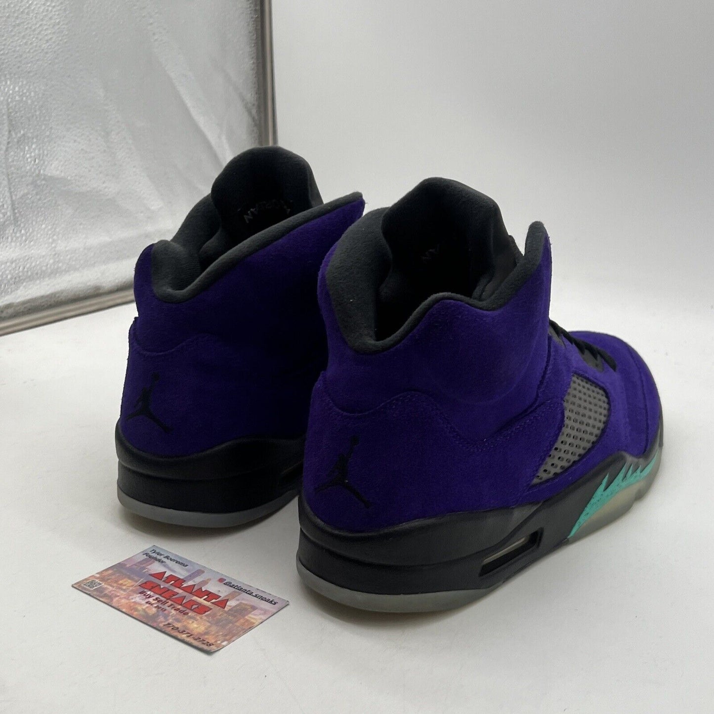 Size 12 - Jordan 5 Retro Alternate Grape 2020 Black Purple Aqua (136027-500)