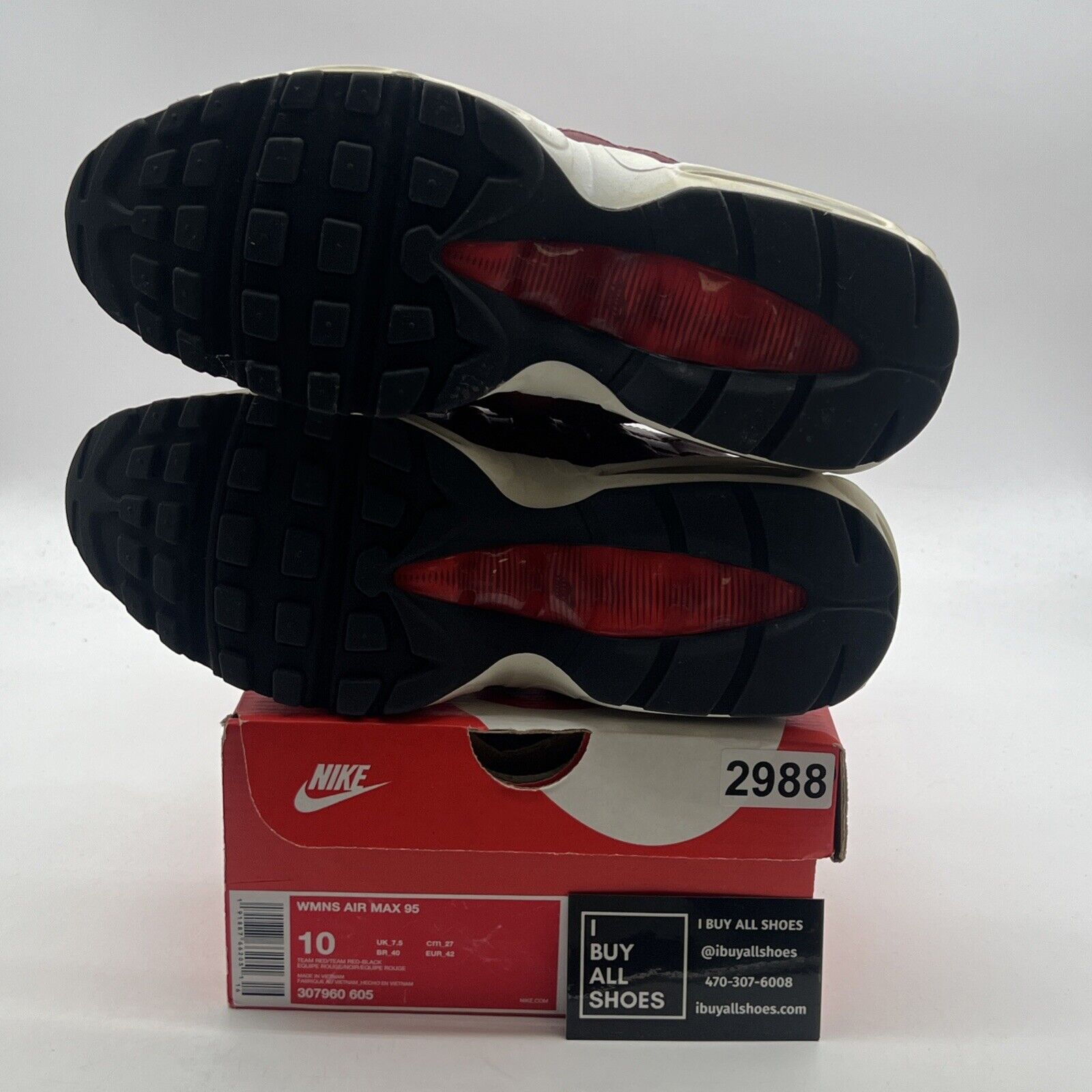 Size 10 - Nike Air Max 95 Team Red W (307960-605)