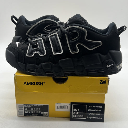 Size 11 - Nike AMBUSH x Air More Uptempo Low Black (FB1299-001)