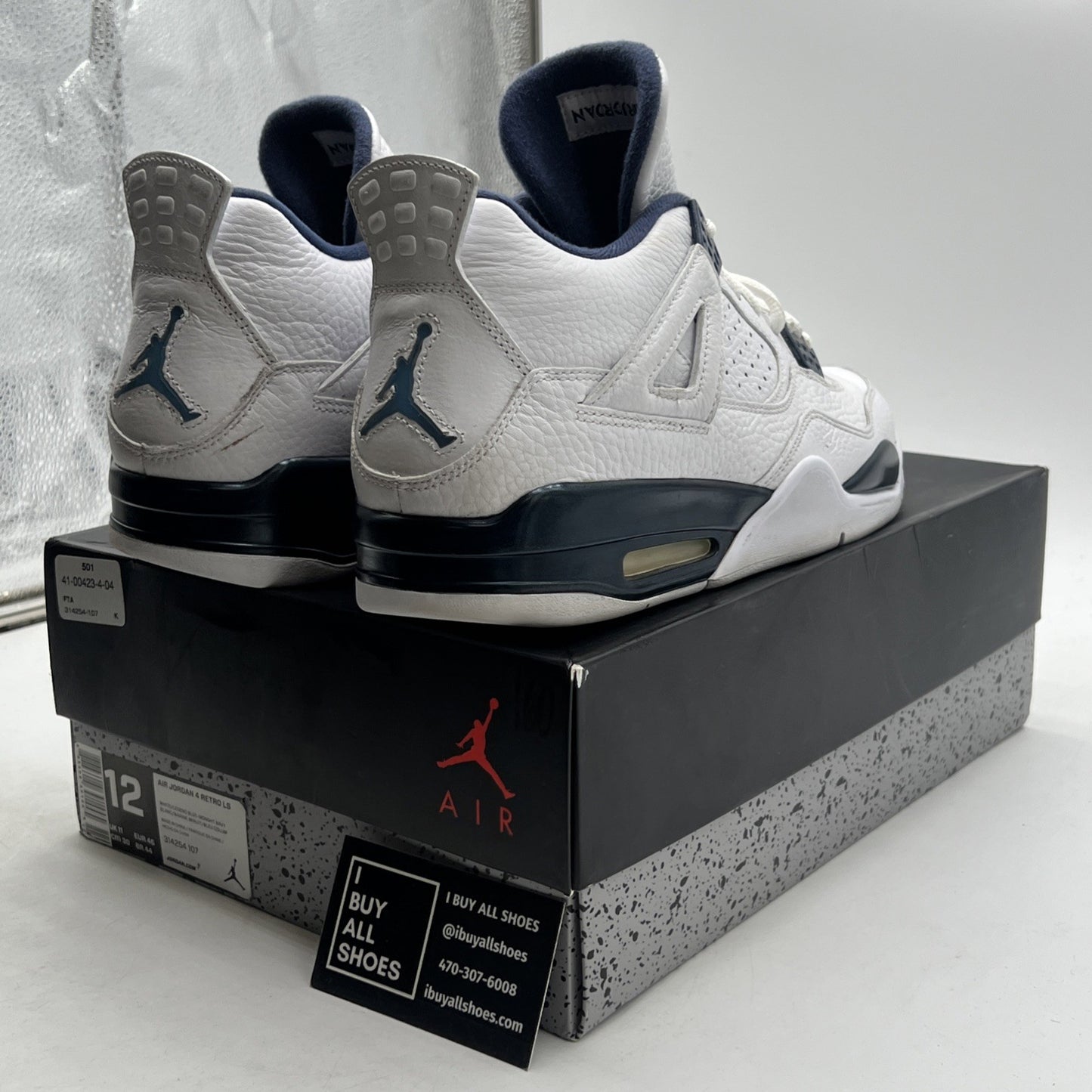 Size 12 - Air Jordan 4 Retro LS Columbia (314254-107)