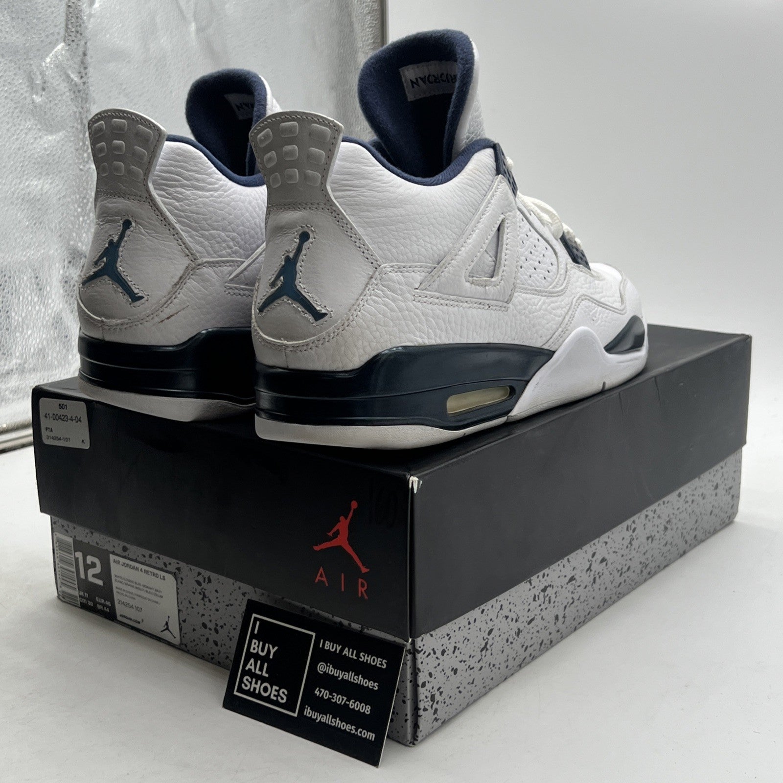 Size 12 - Air Jordan 4 Retro LS Columbia (314254-107)