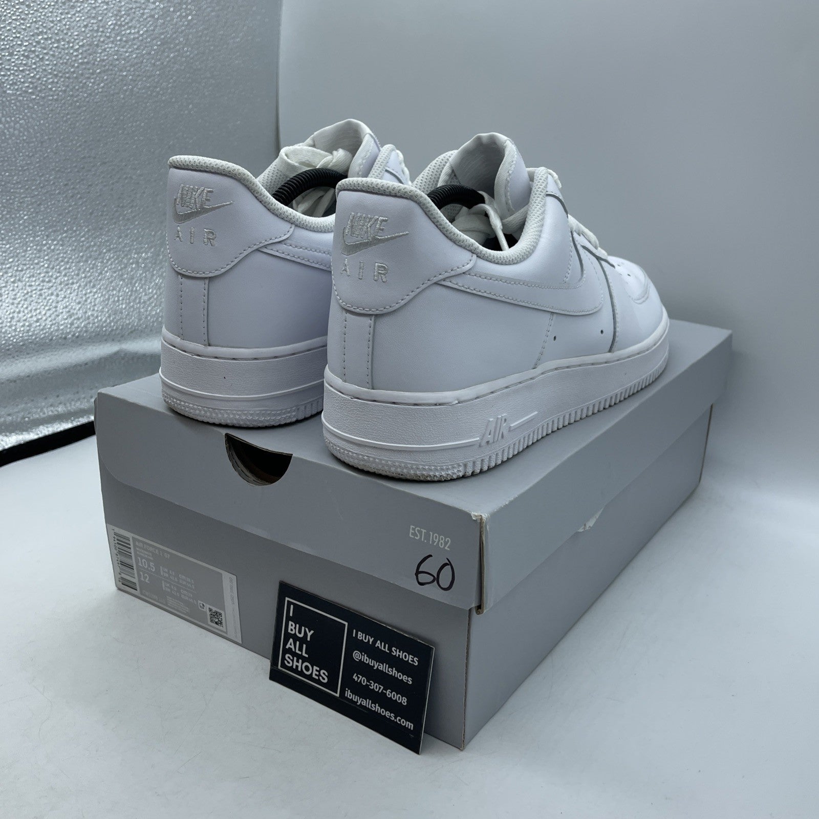 Size 10.5 - Nike Air Force 1 '07 Low Triple White (CV2288-111)