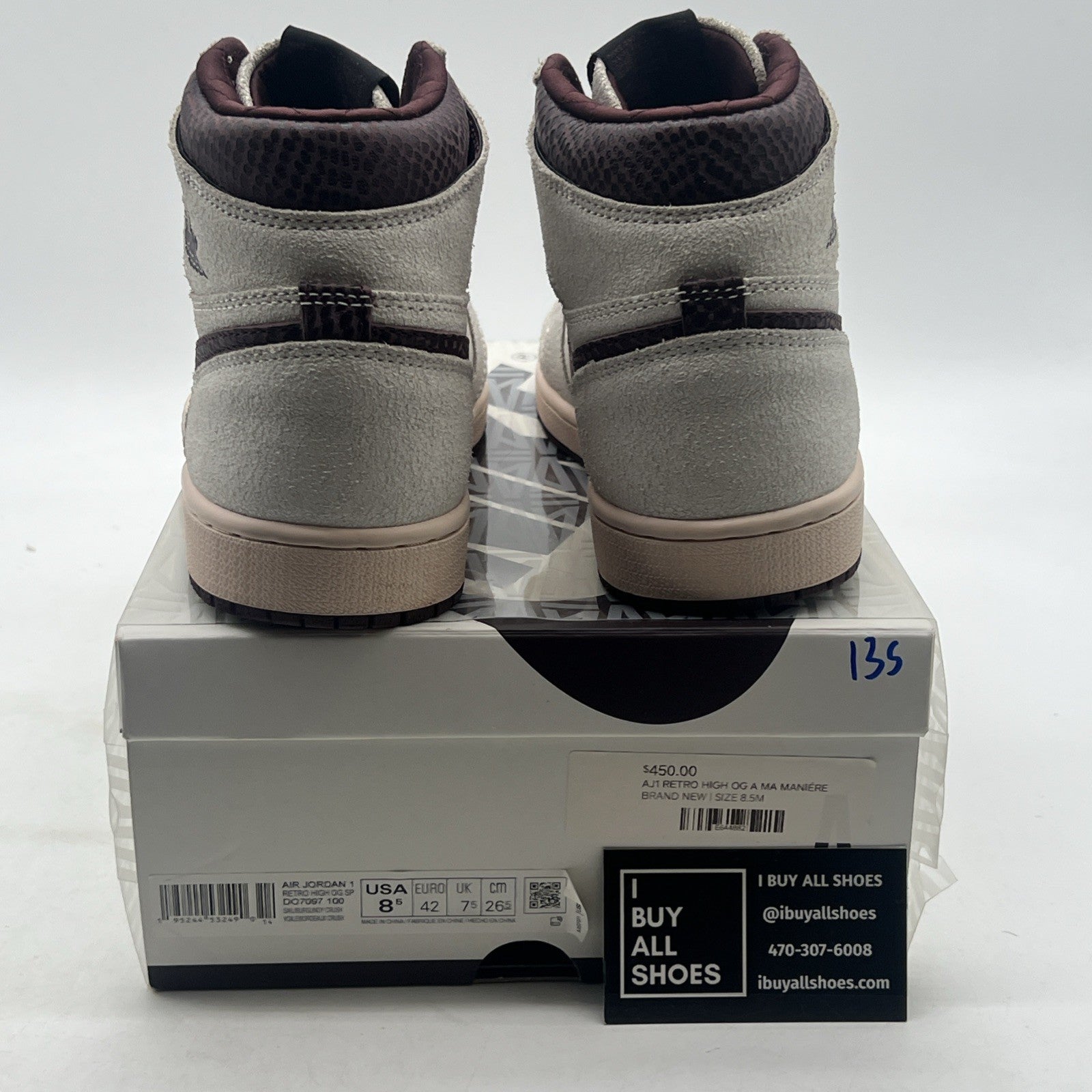 Size 8.5 - Air Jordan 1 OG x A Ma Maniere High Airness (DO7097-100)