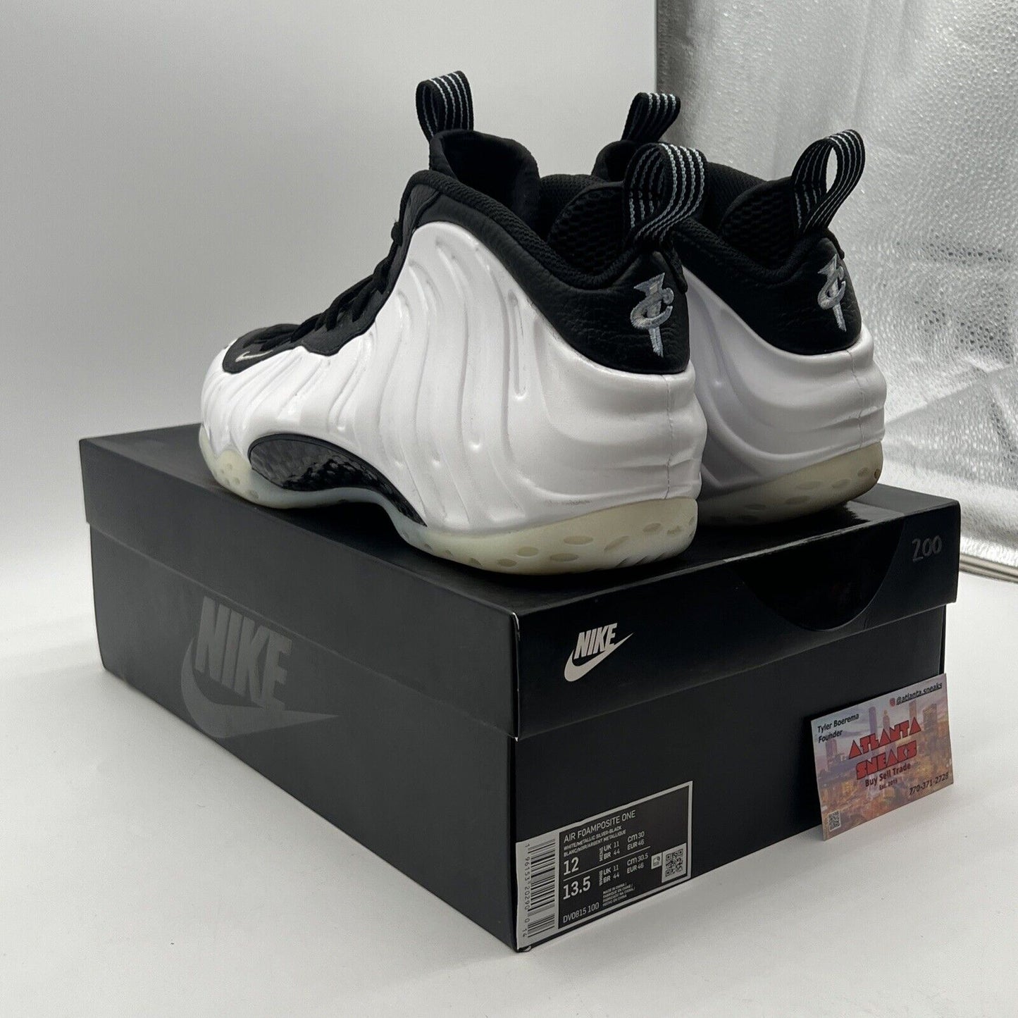 Size 12 - Nike Air Foamposite One Penny PE Black White Leather (DV0815-100)