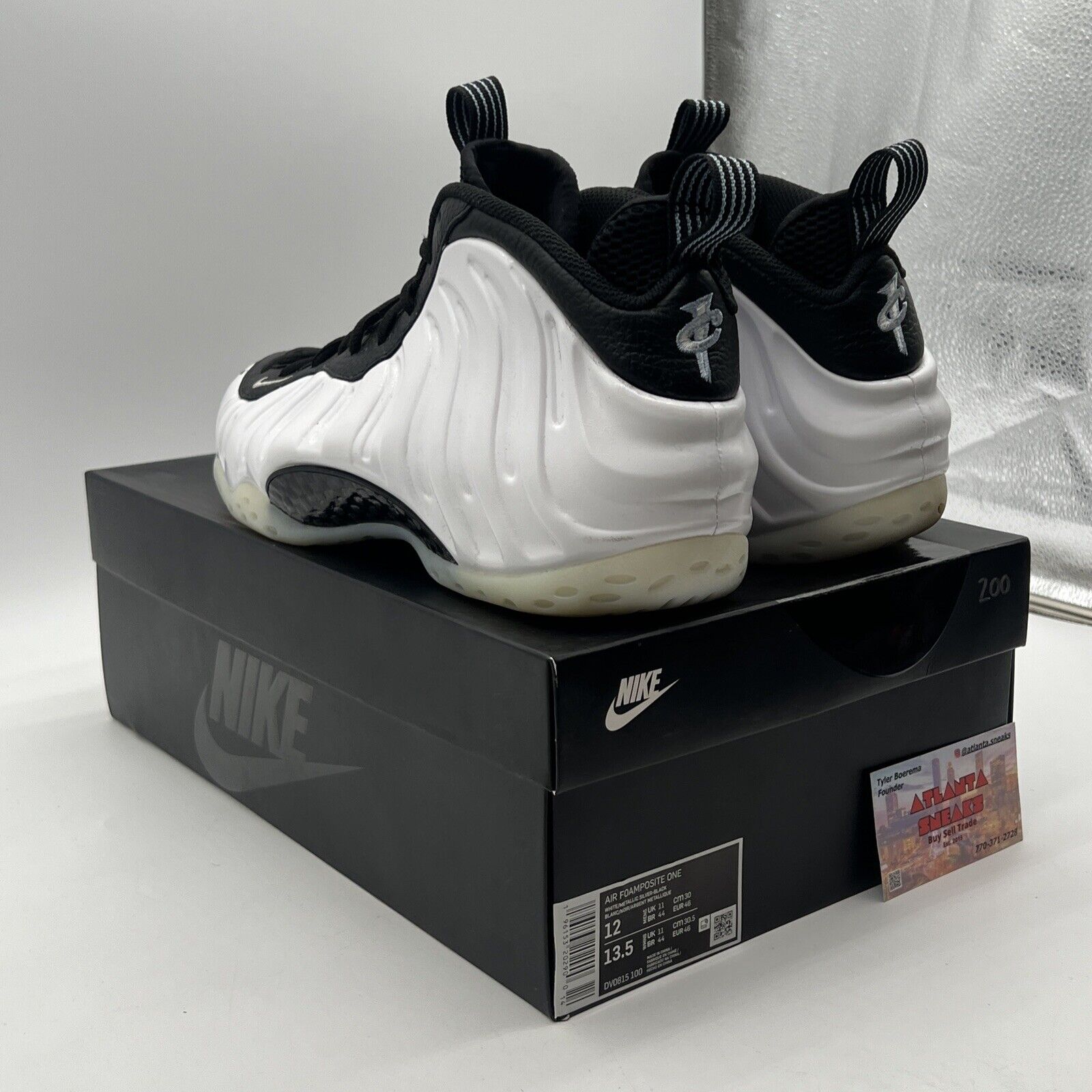 Size 12 - Nike Air Foamposite One Penny PE Black White Leather (DV0815-100)