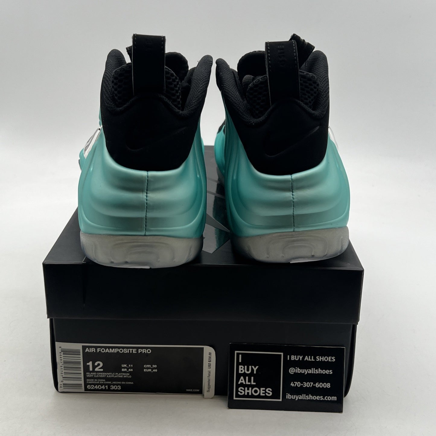 Size 12 - Nike Air Foamposite Pro Island Green (624041-303)