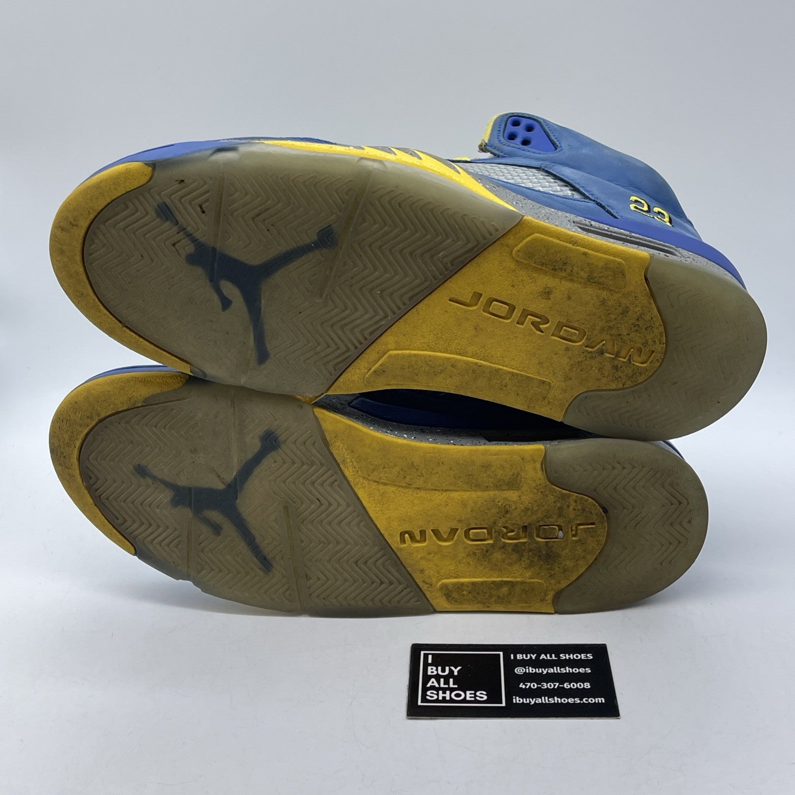 Size 11 - Air Jordan 5 Retro Laney Blue Black Yellow Suede (CD2720-400)