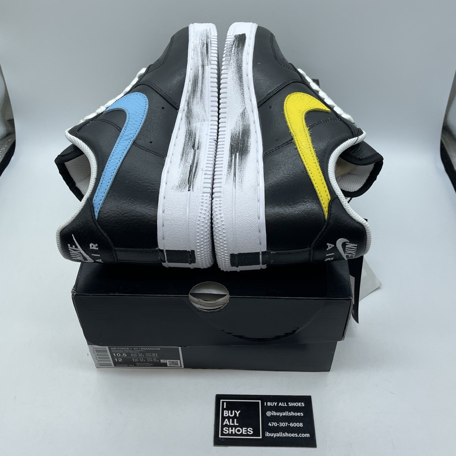Size 10.5 - Nike G-Dragon x Air Force 1 '07 Para-Noise 3.0 Black (AQ3692-004)