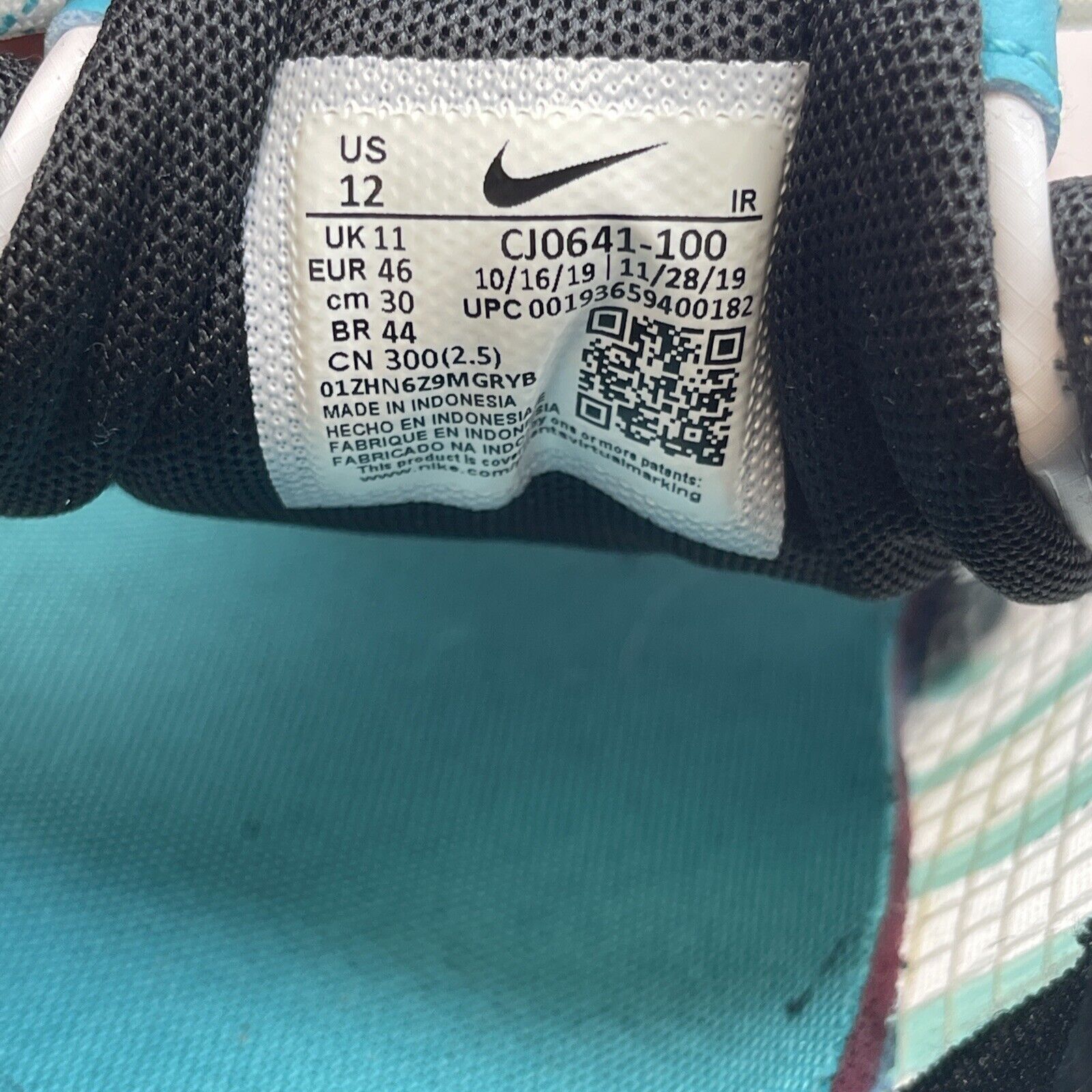 Size 12 - Nike Air Max Tailwind 4 Transparent Green White Blue (CJ0641-100)