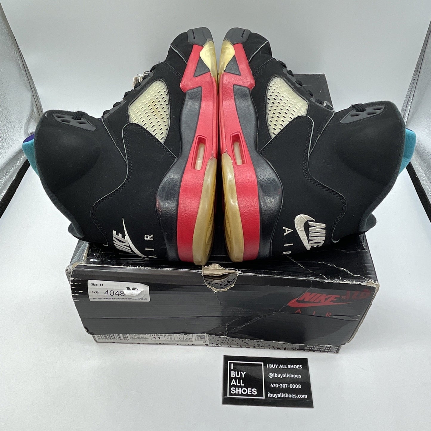 Size 11 - Jordan 5 Retro Top 3 Black 2020 Red Purple Suede (CZ1786-001)