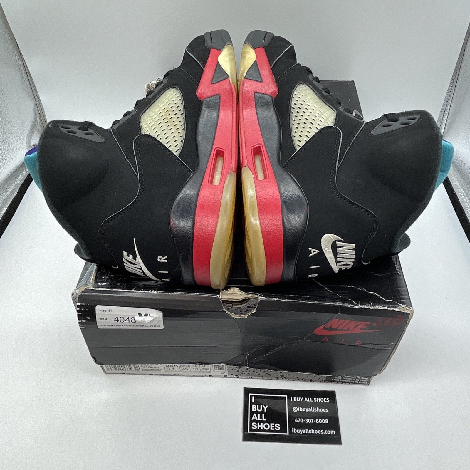 Size 11 - Jordan 5 Retro Top 3 Black 2020 Red Purple Suede (CZ1786-001)