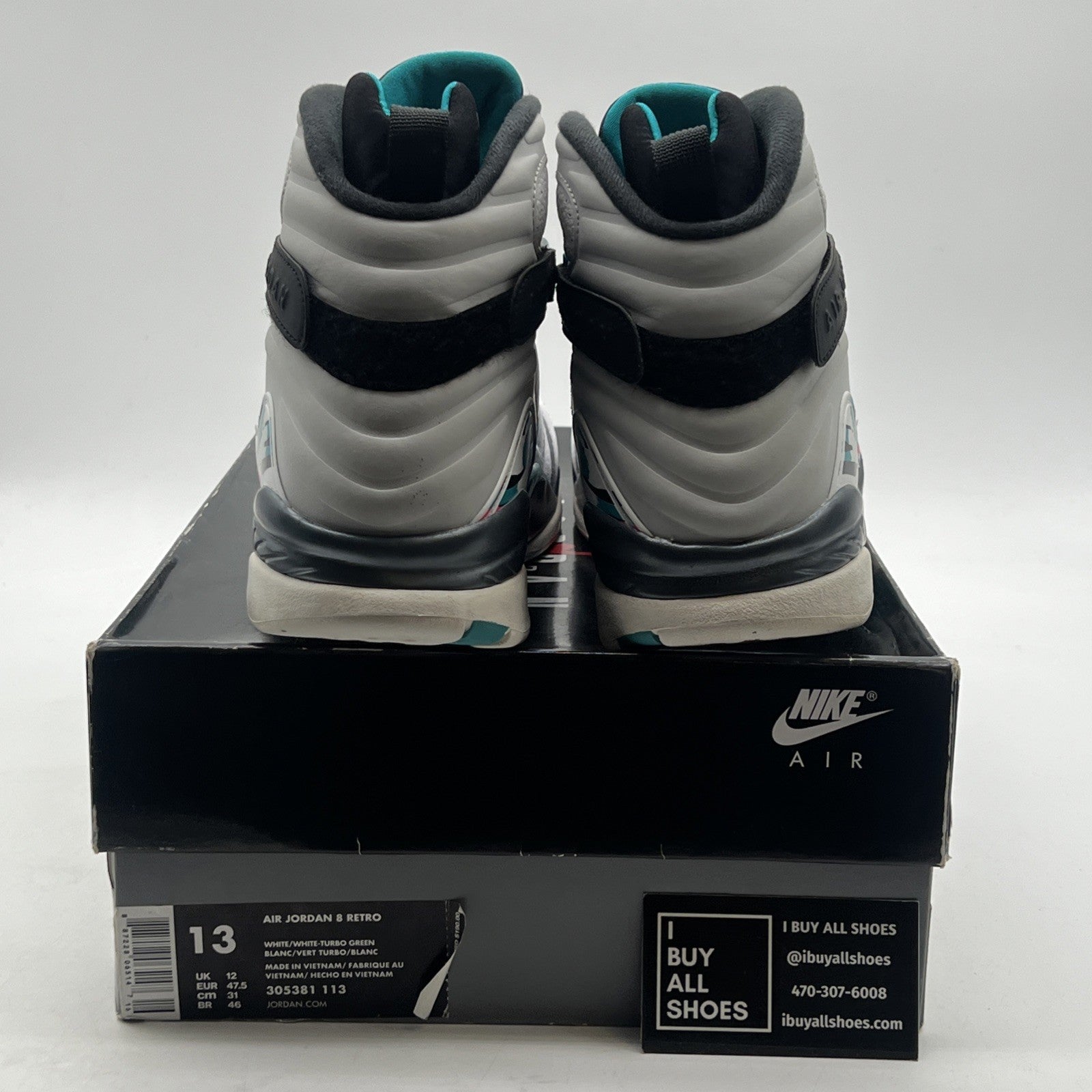 Size 13 - Air Jordan 8 Retro South Beach (305381-113)