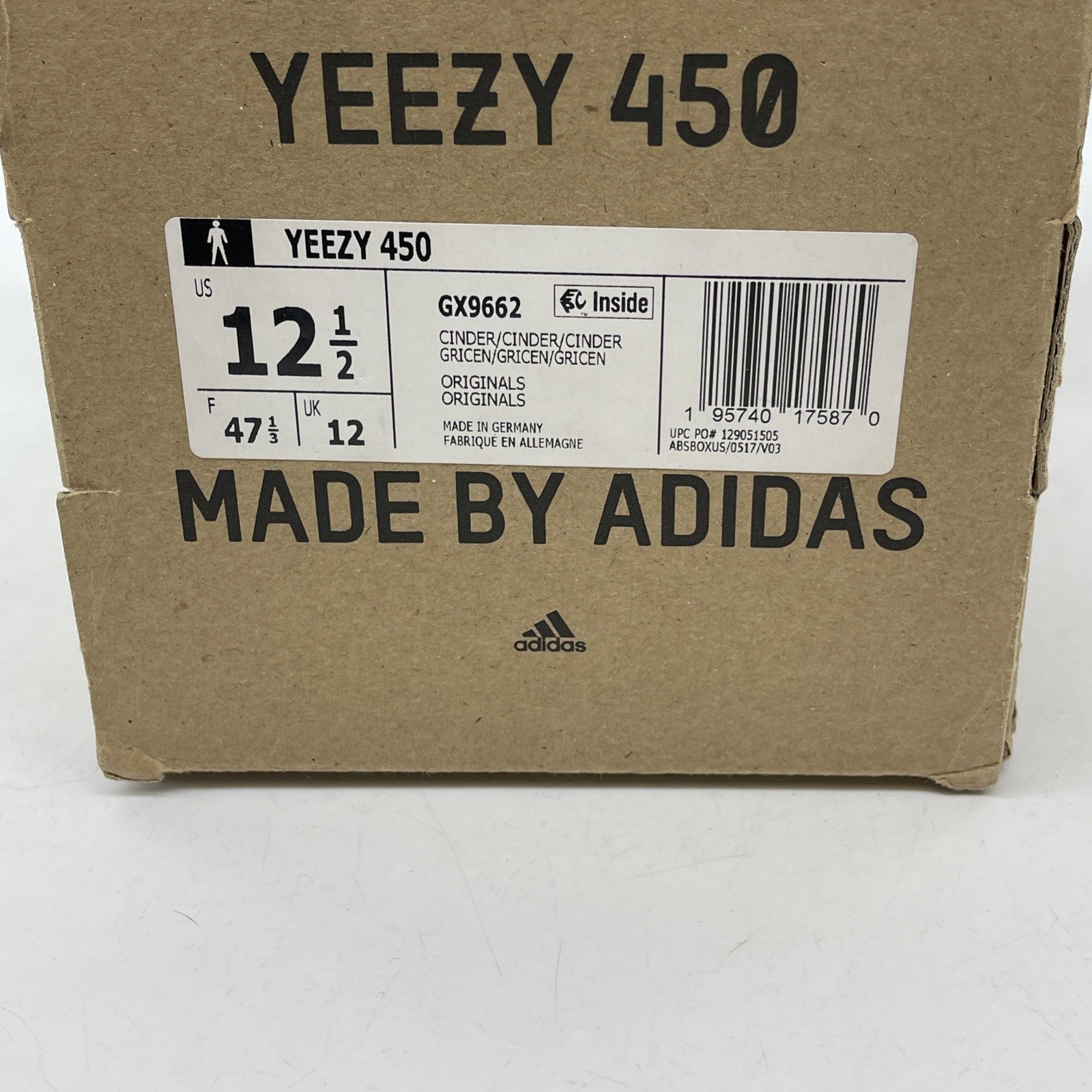 Size 12.5 - adidas Yeezy 450 Cinder Brown Suede (GX9662)
