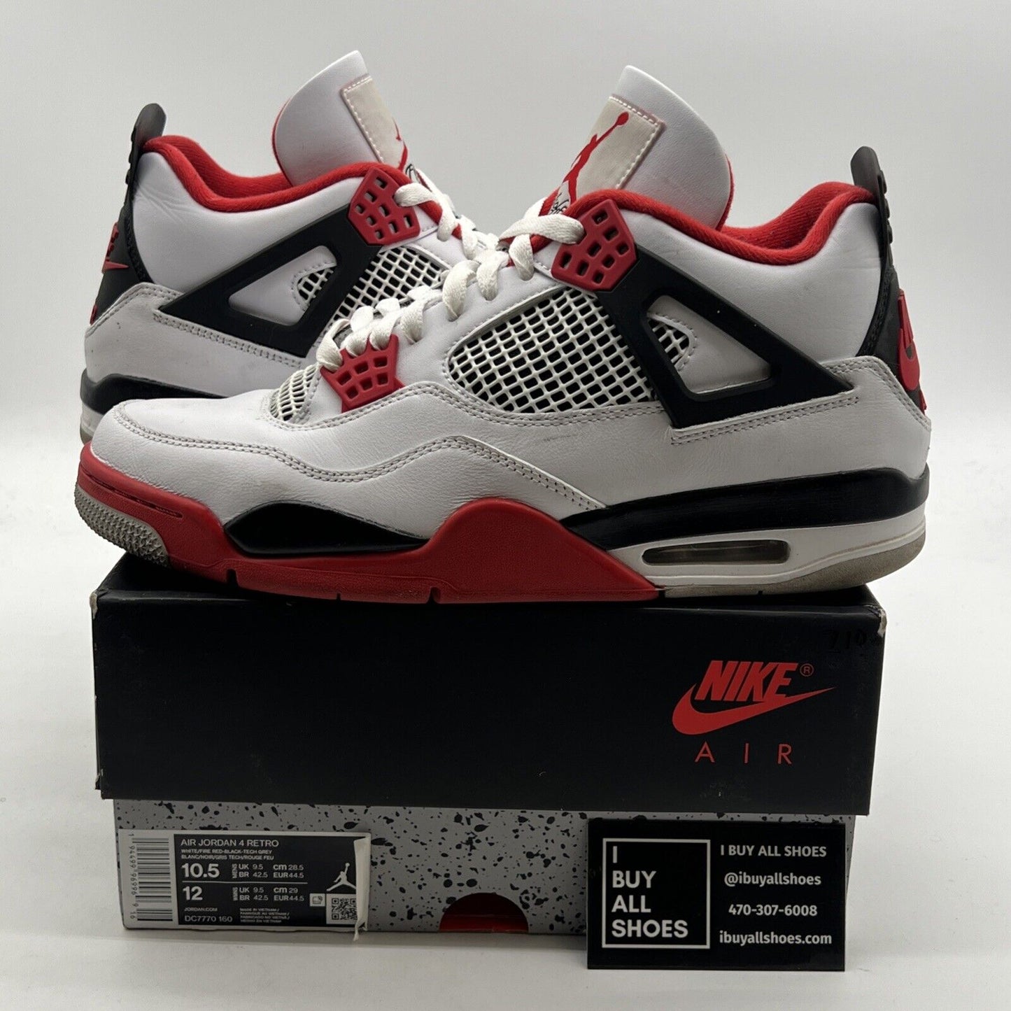 Size 10.5 - Air Jordan 4 Retro OG Mid Fire Red (DC7770-160)