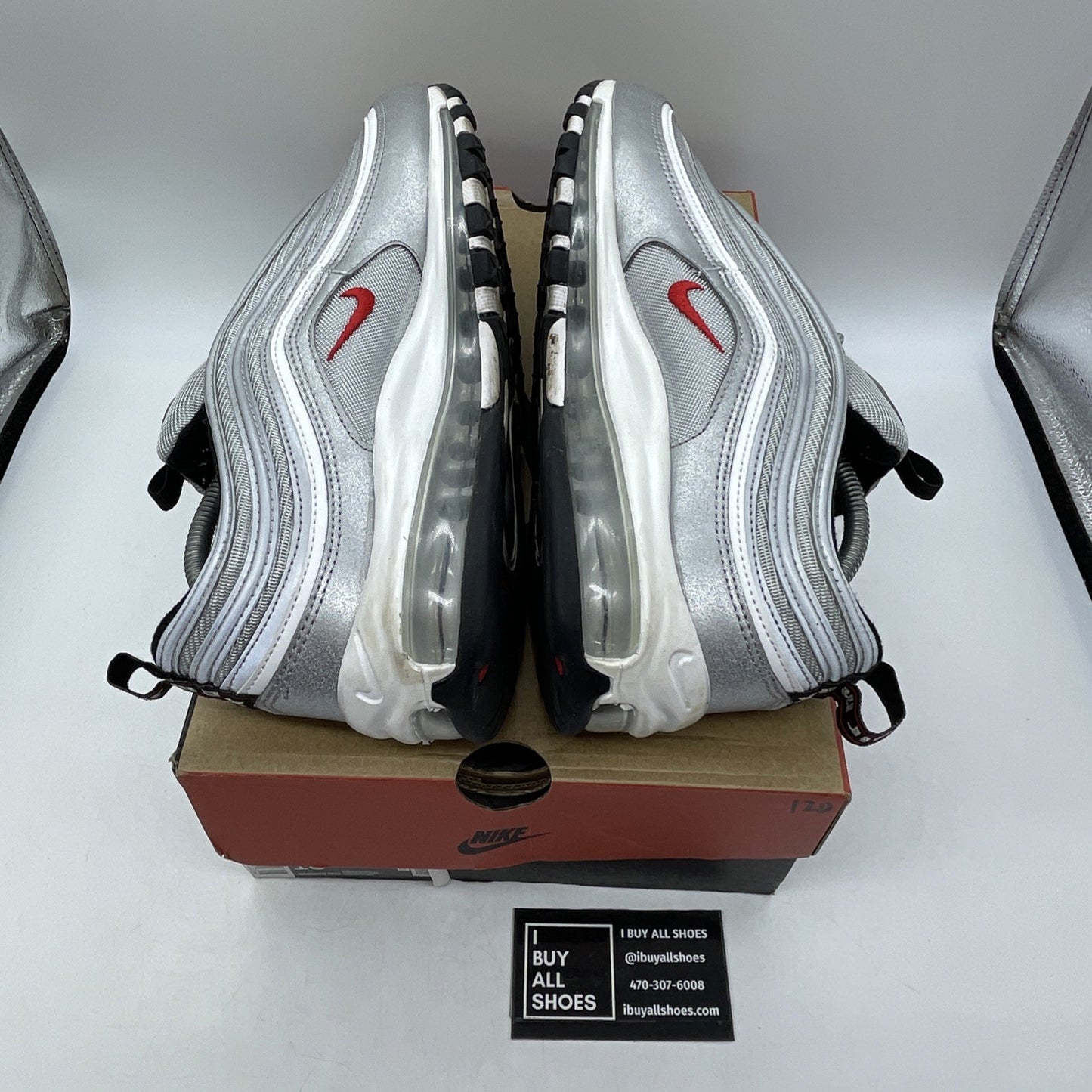 Size 10.5 - Nike Air Max 97 OG Silver Bullet Grey White Leather (DM0028-002)