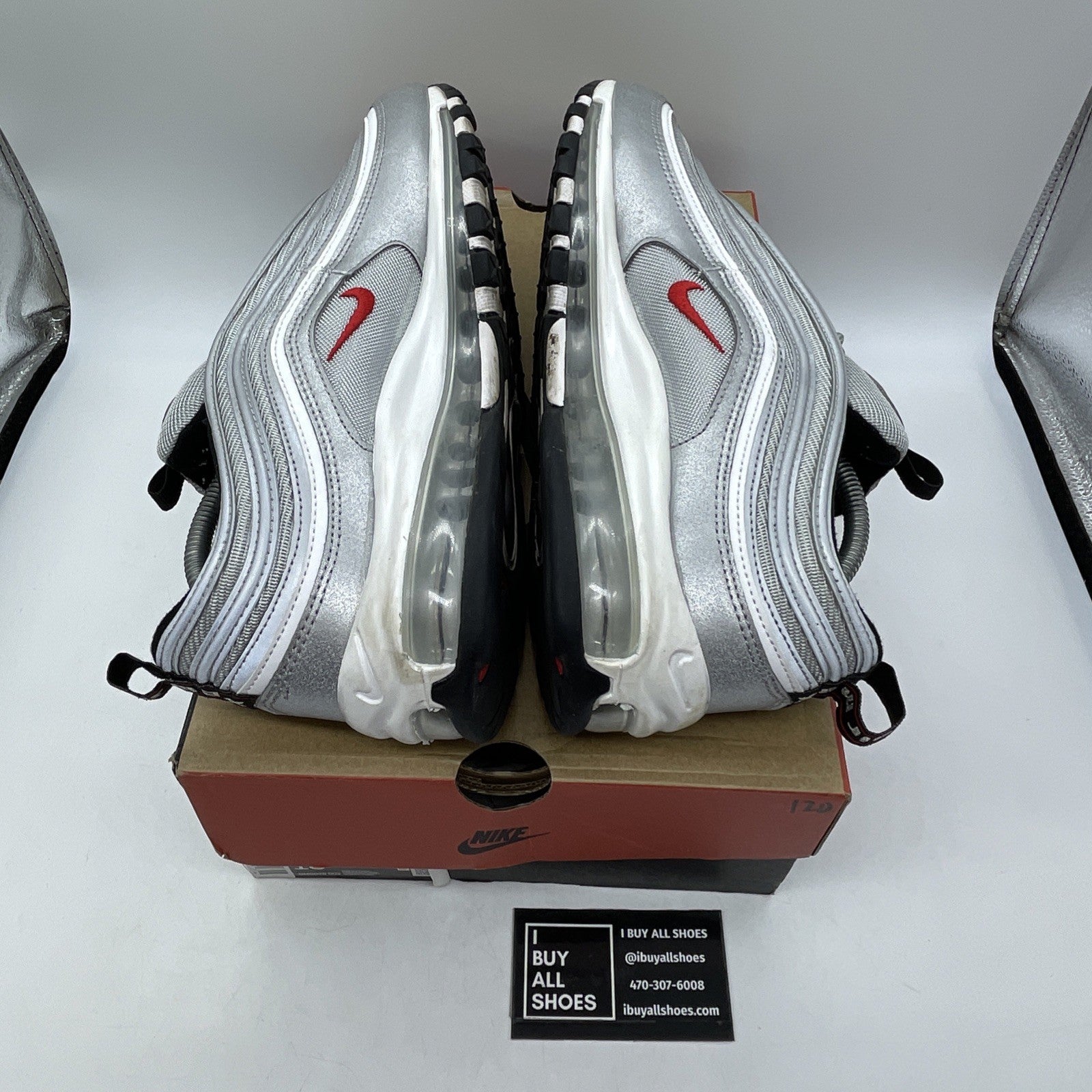 Size 10.5 - Nike Air Max 97 OG Silver Bullet Grey White Leather (DM0028-002)