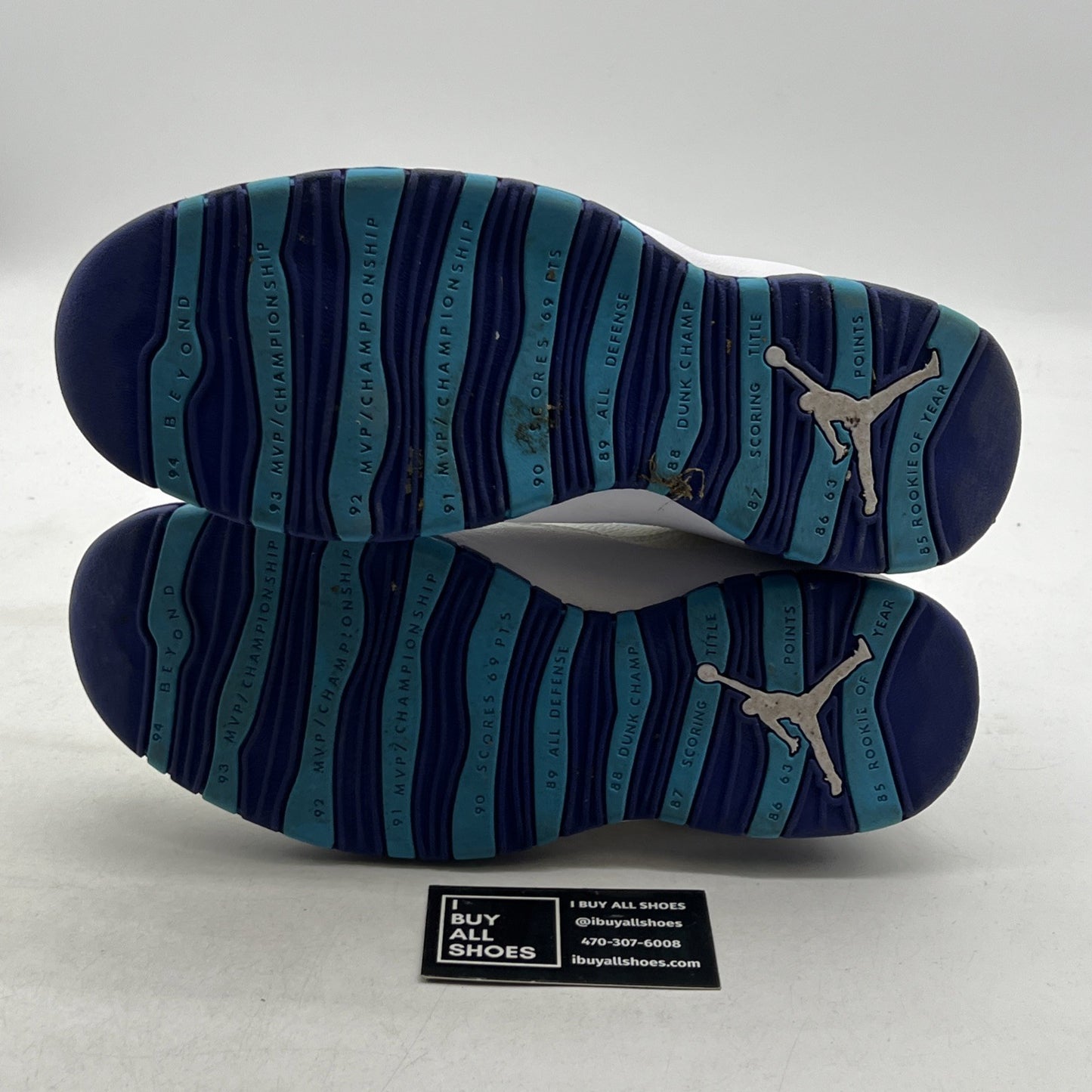 Size 9.5 - Air Jordan 10 Retro Charlotte Hornets (310805-107)