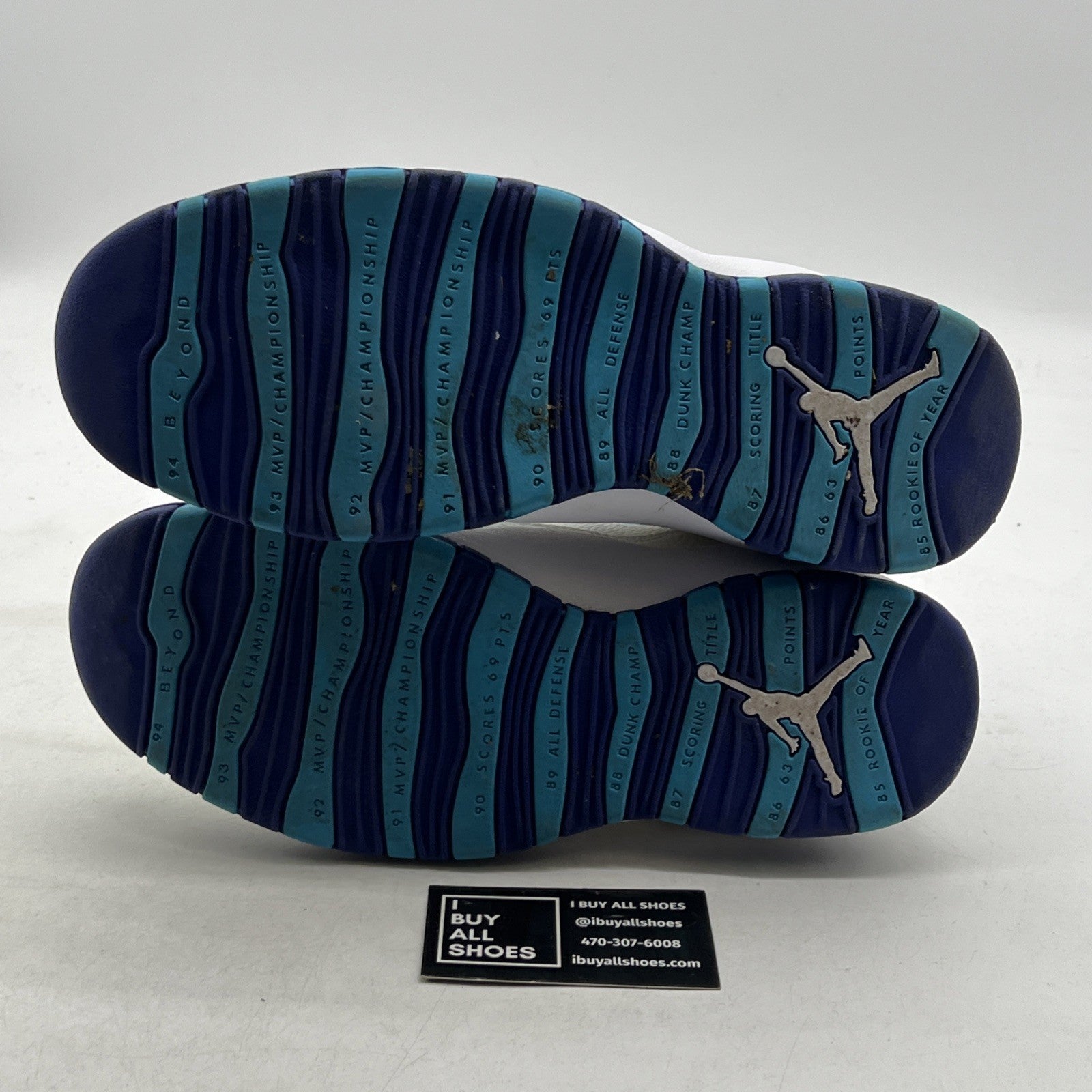 Size 9.5 - Air Jordan 10 Retro Charlotte Hornets (310805-107)