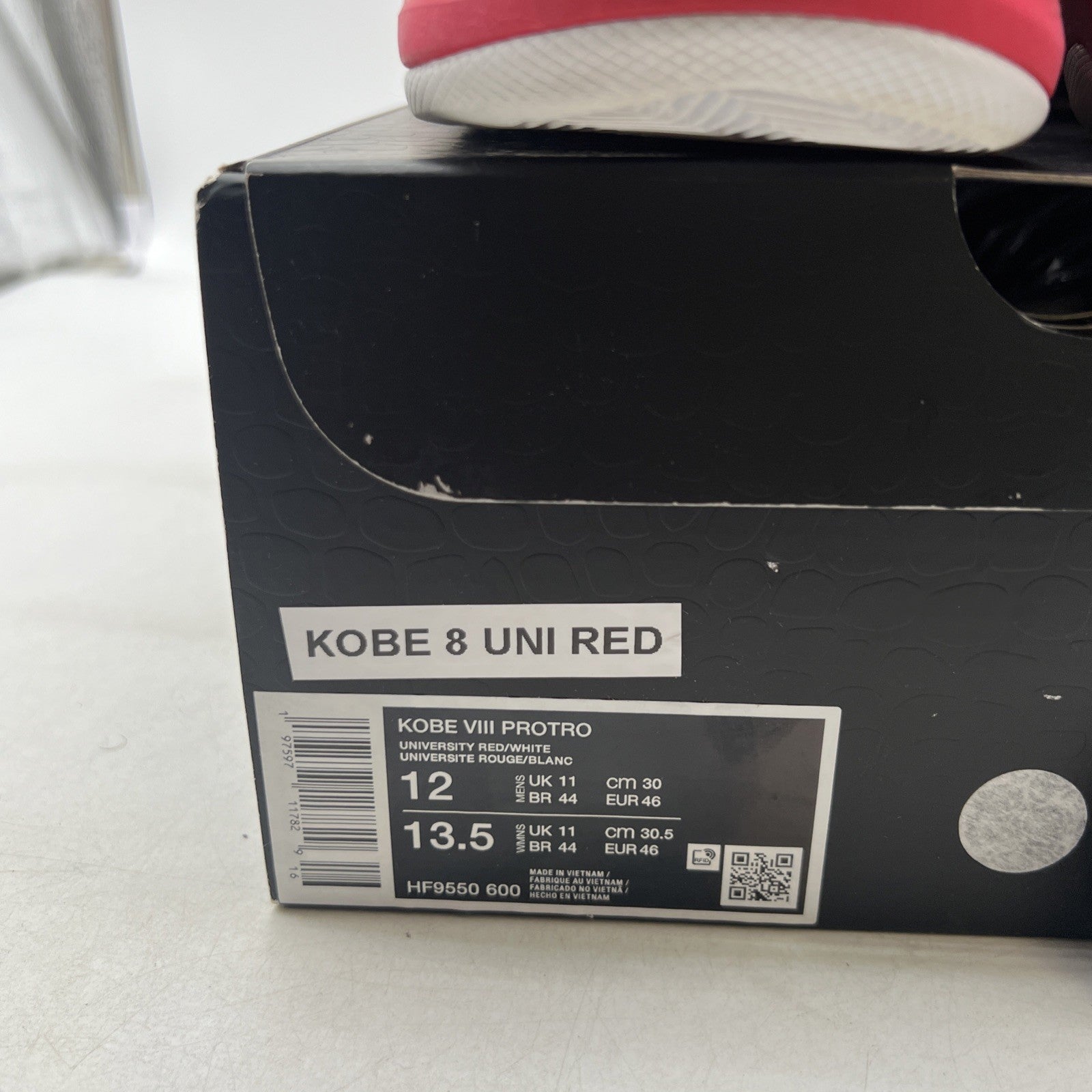 Size 12 - Nike Kobe VIII Protro University Red White (HF9550-600)