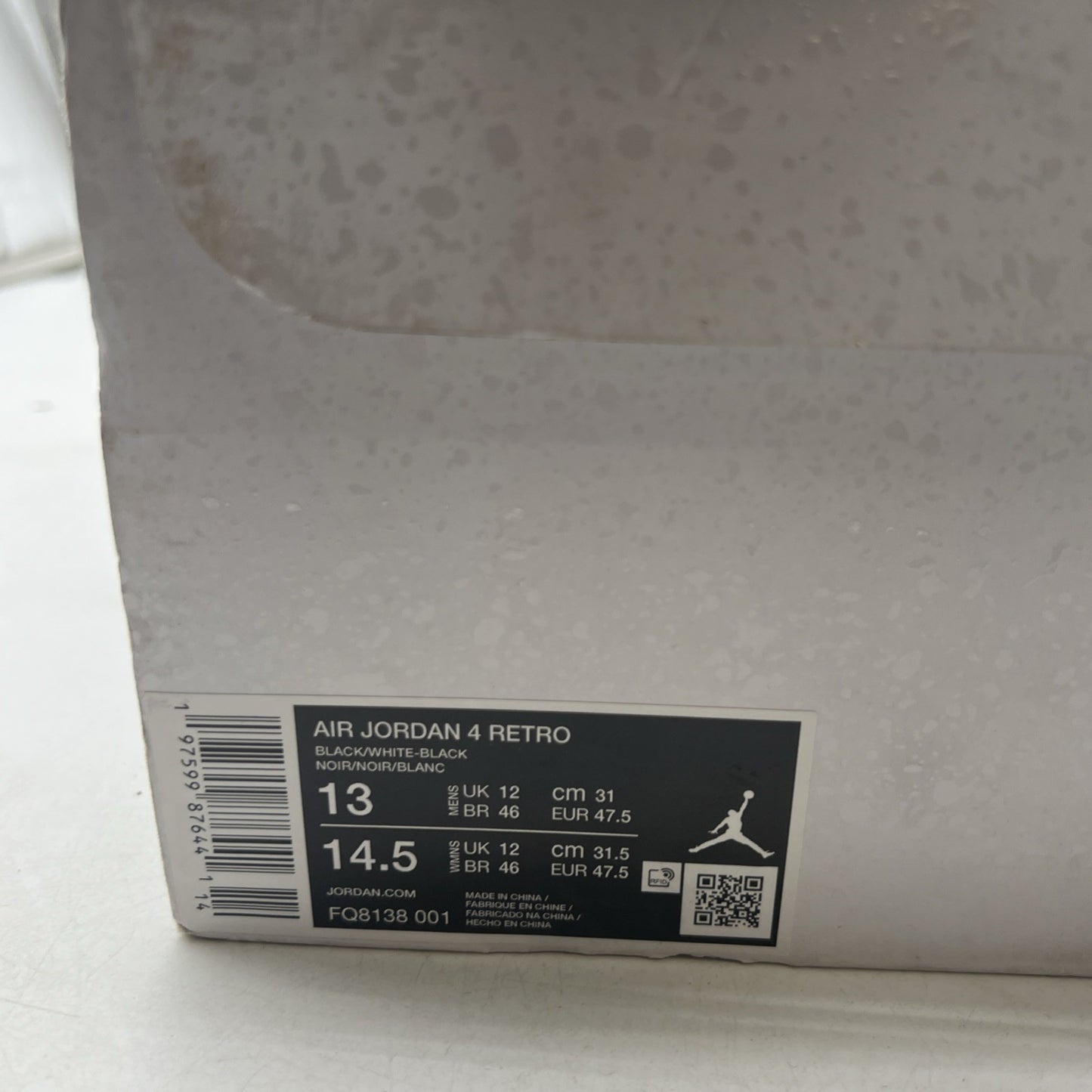 Size 13 - Air Jordan 4 Retro White Thunder (FQ8138-001)