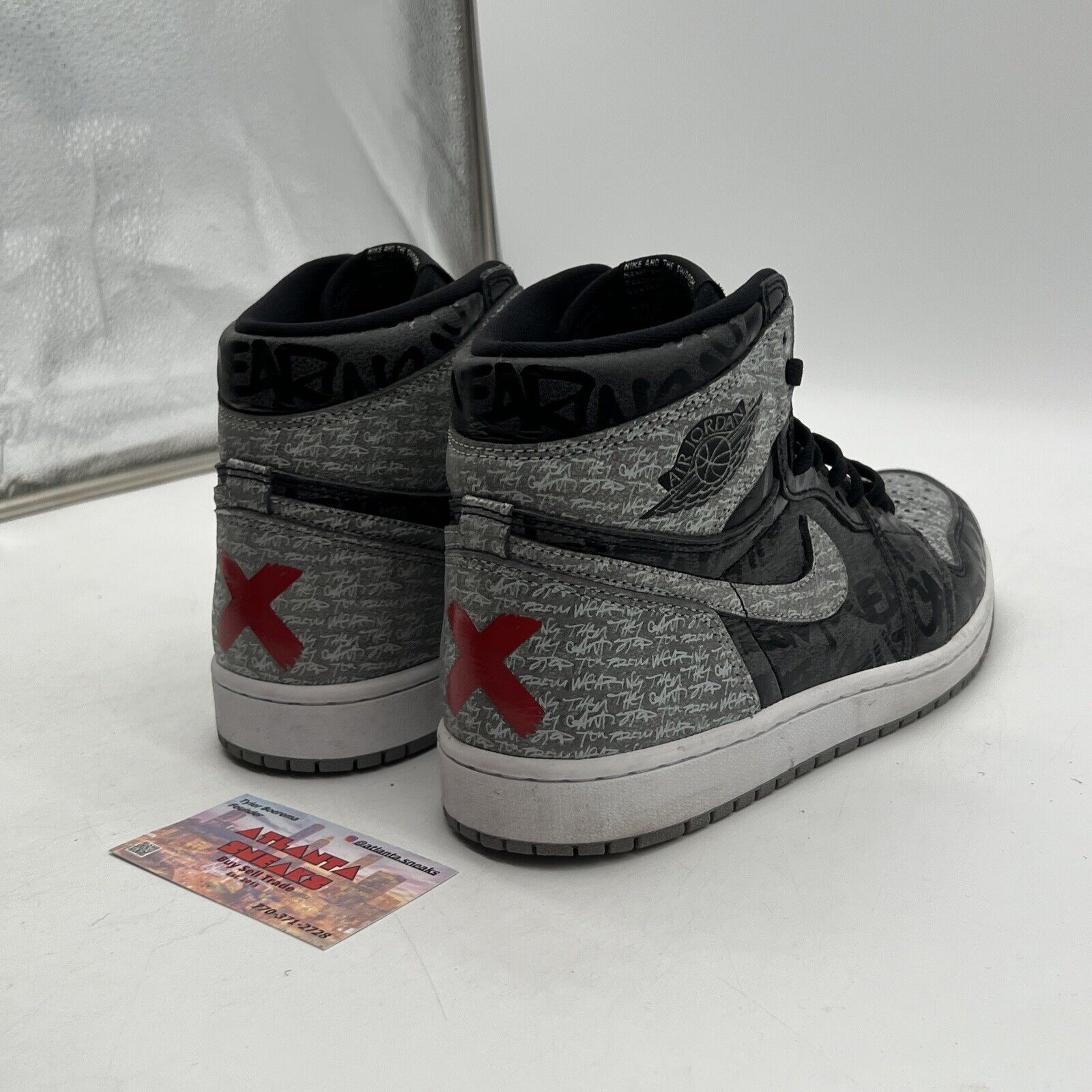 Size 9.5 - Jordan 1 OG High Rebellionaire Grey Black Leather (555088-036)