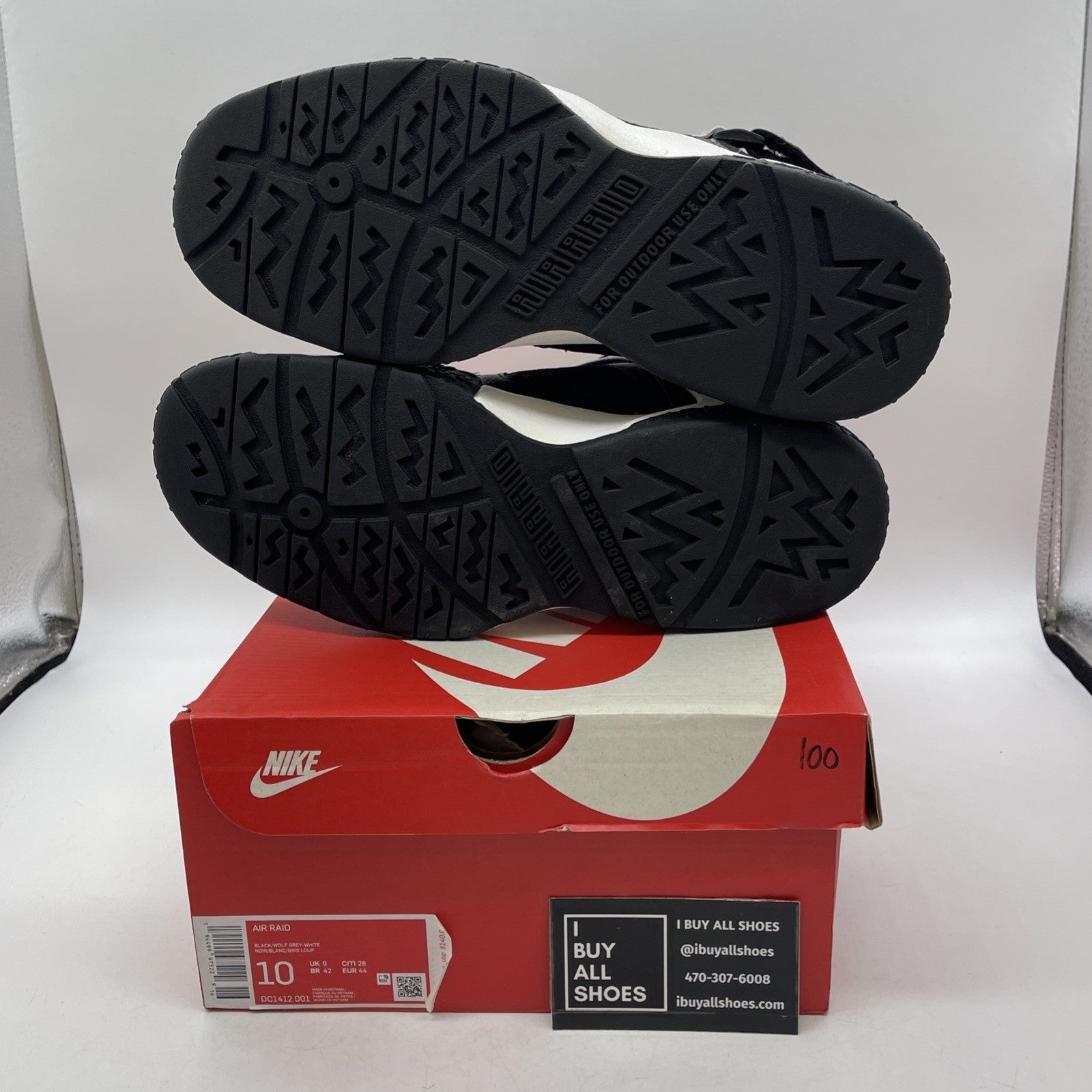 Size 10 - Nike Air Raid OG Black Grey (DC1412-001)